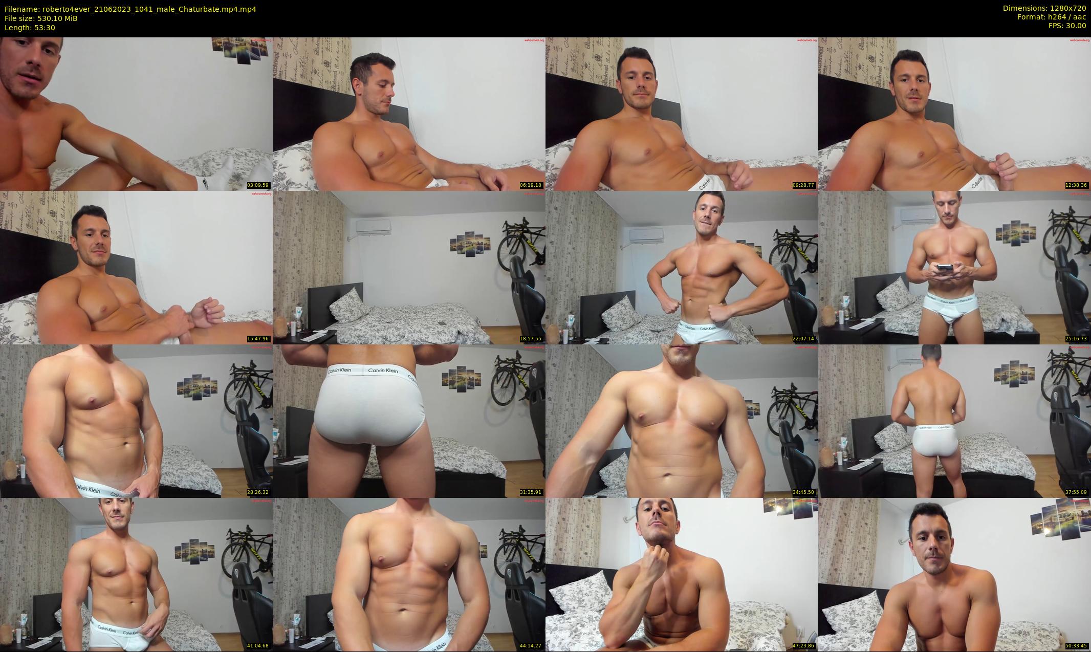 roberto4ever — 54 minute Chaturbate male cam show recording, 720p, Jun 21, 2023