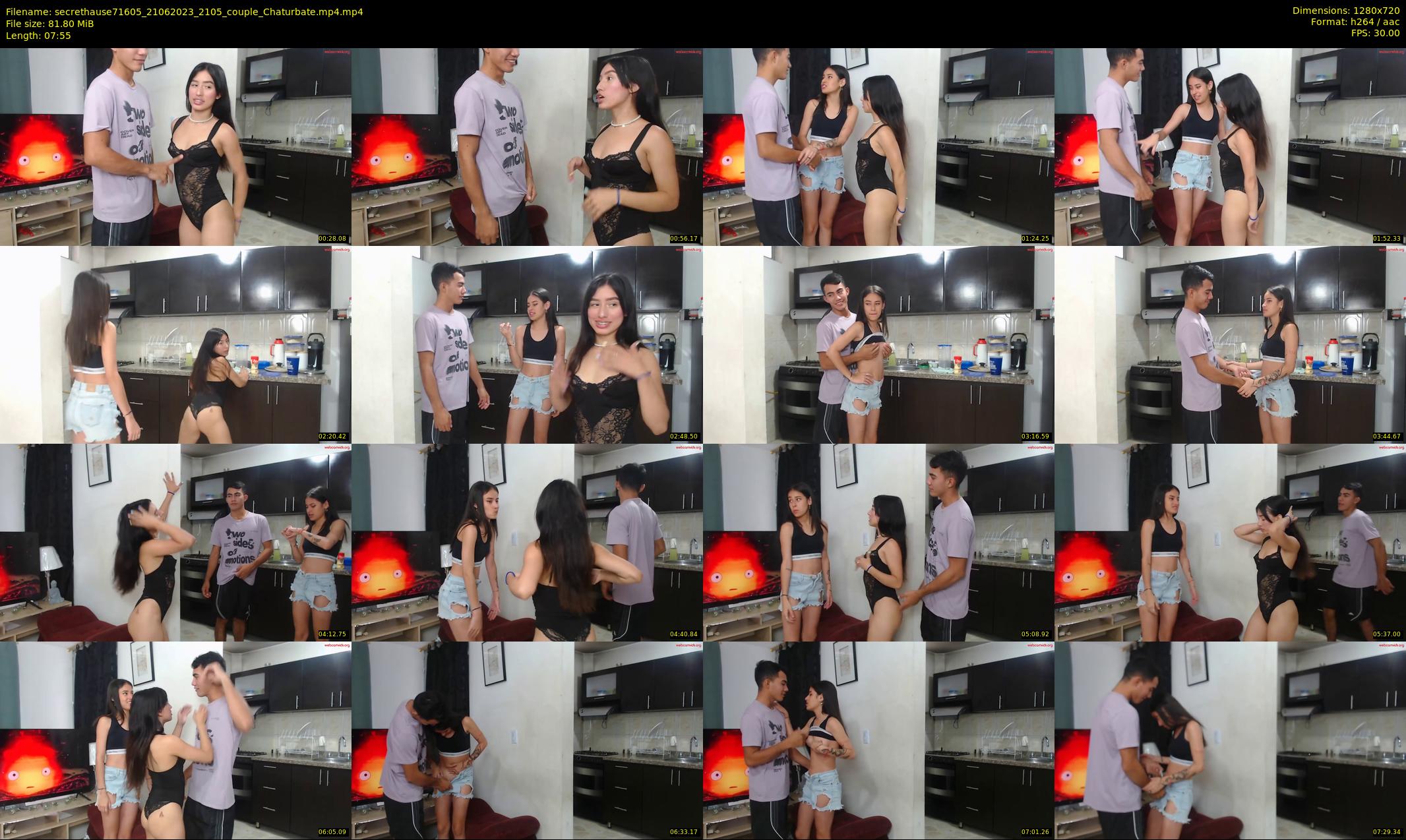 secrethause71605 — 8 minute Chaturbate couple cam show recording, 720p, Jun 21, 2023