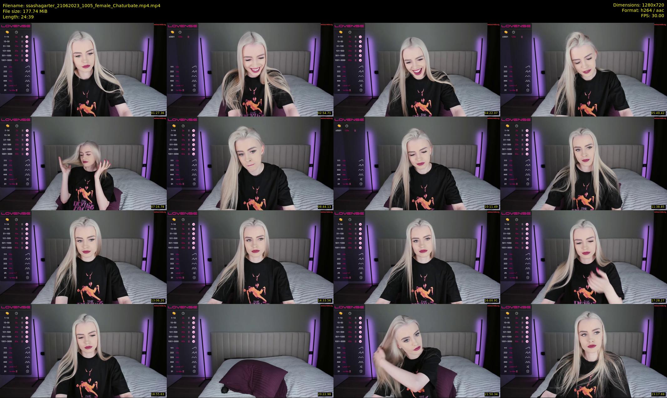 ssashagarter — 25 minute Chaturbate female cam show recording, 720p, Jun 21, 2023