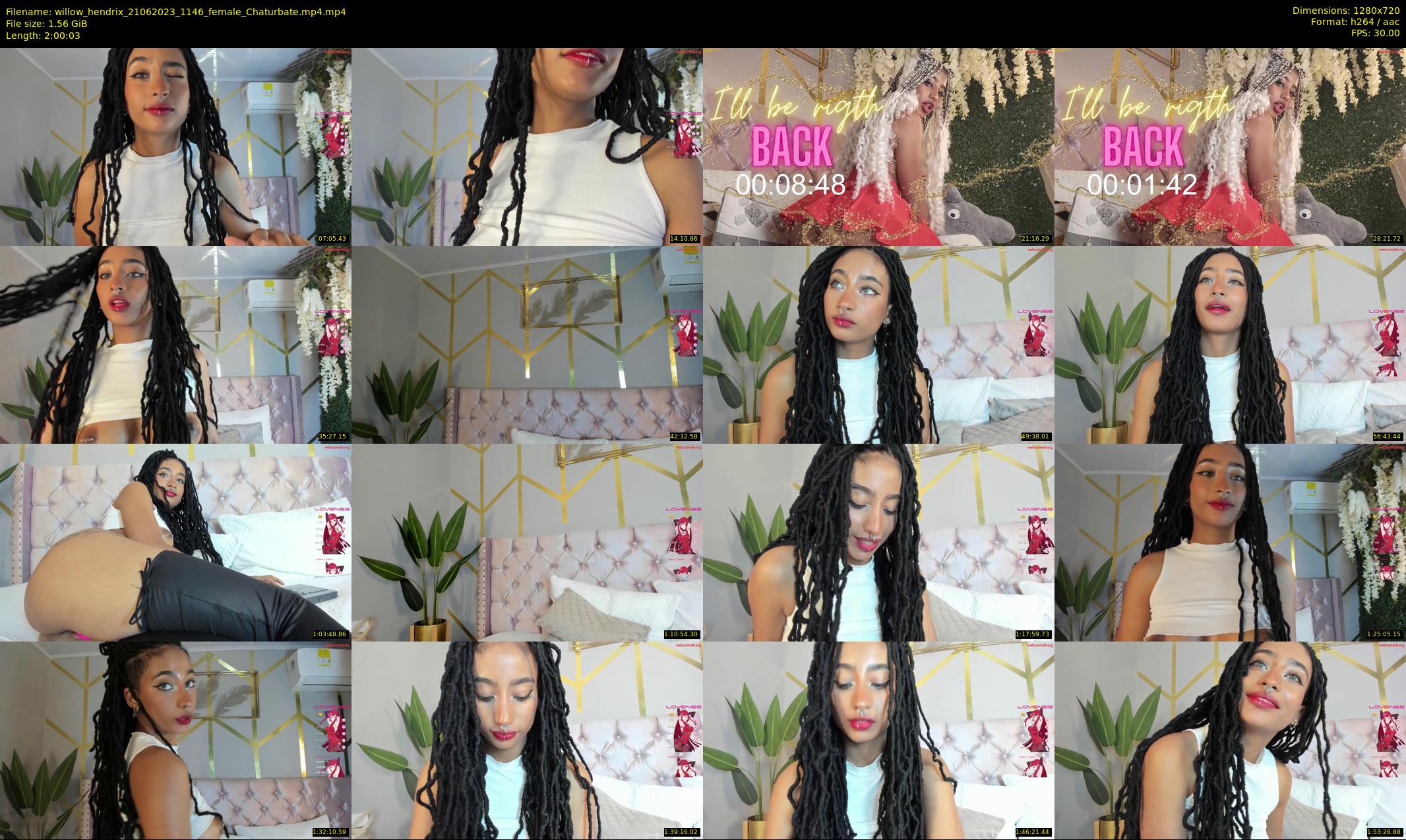 willow_hendrix — 121 minute Chaturbate female cam show recording, 720p, Jun 21, 2023