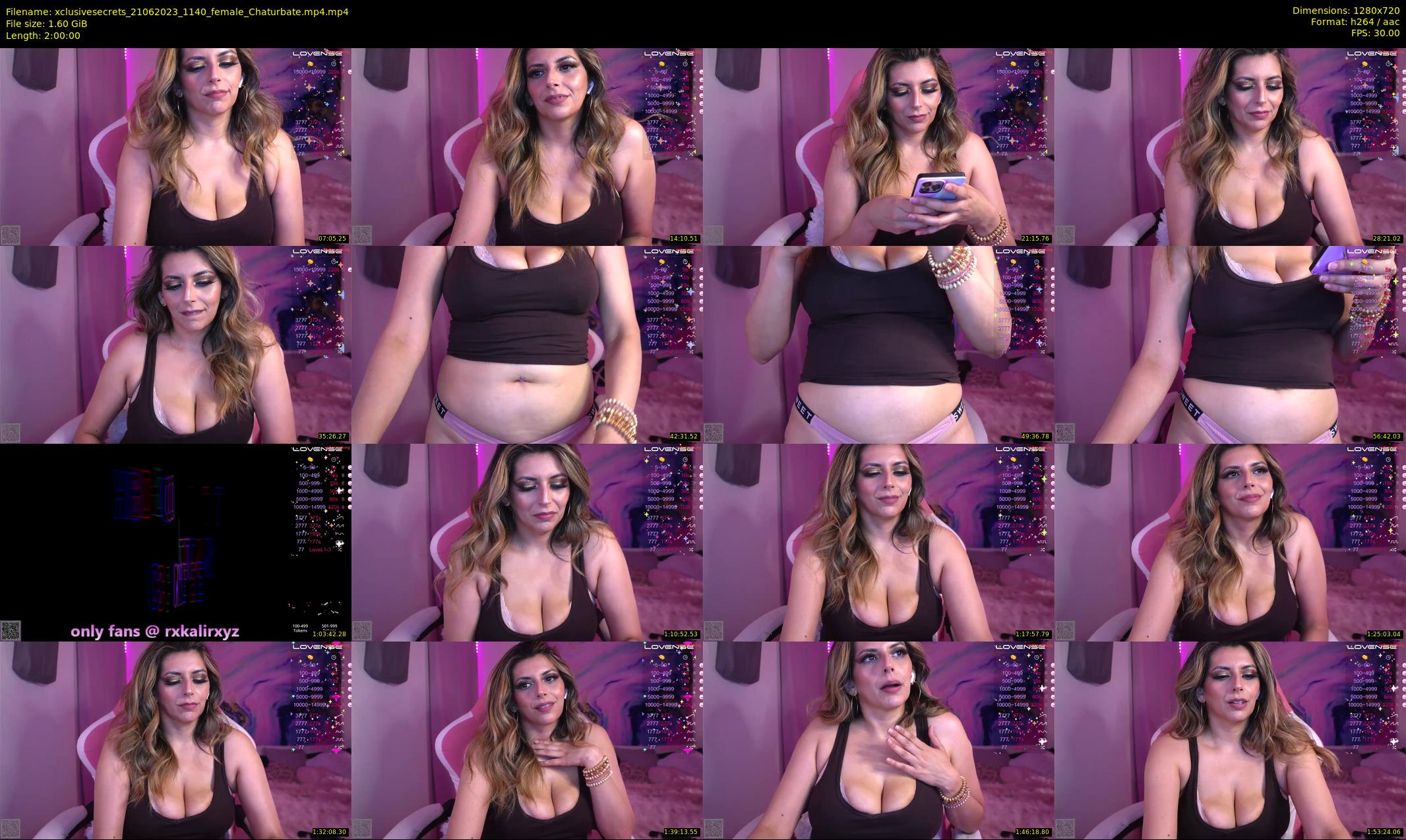 xclusivesecrets — 120 minute Chaturbate female cam show recording, 720p, Jun 21, 2023