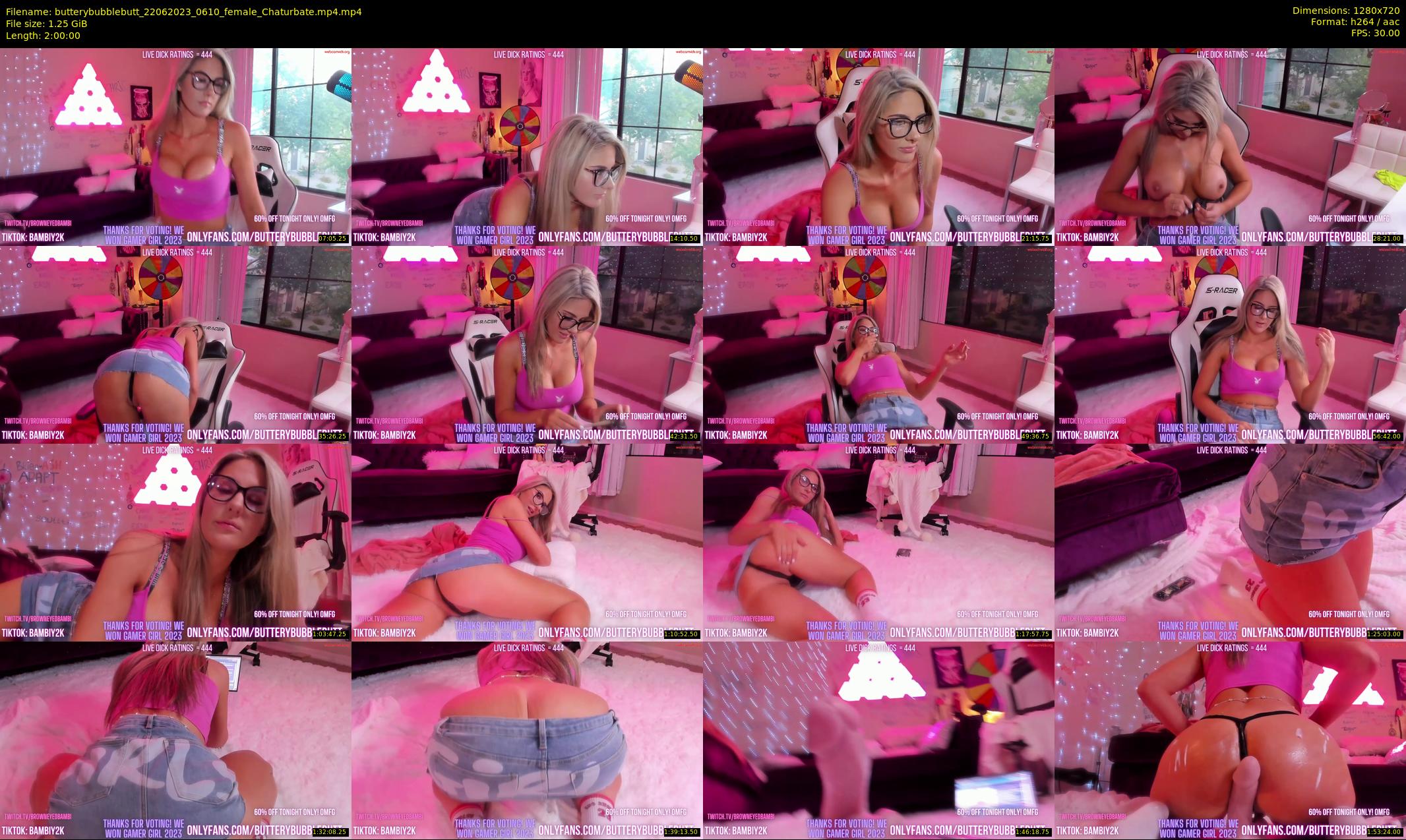 butterybubblebutt — 120 minute Chaturbate couple cam show recording, 720p, Jun 22, 2023