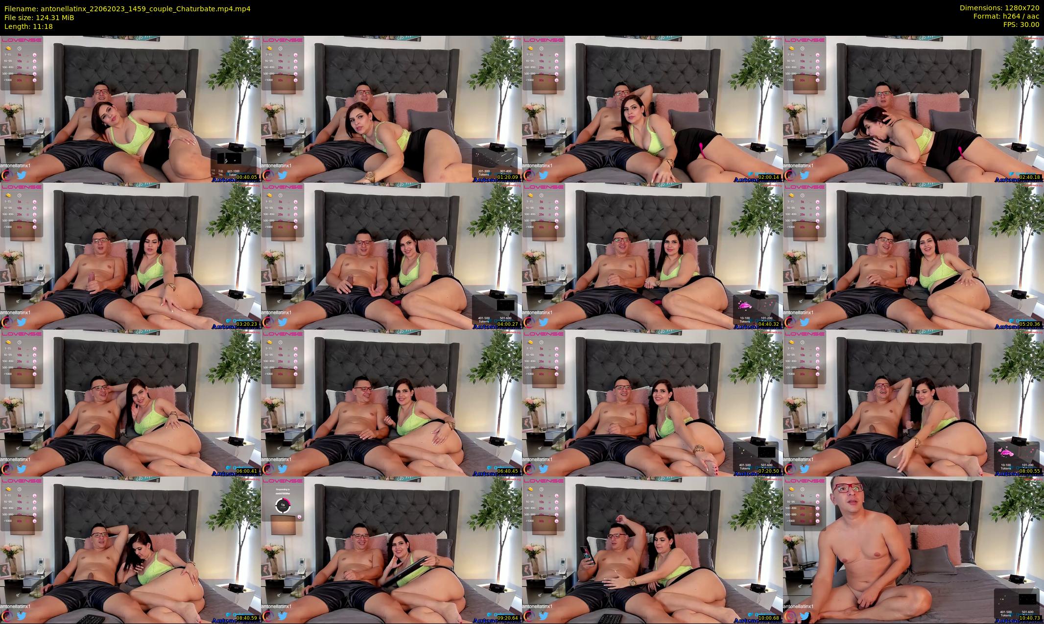 antonellatinx — 12 minute Chaturbate couple cam show recording, 720p, Jun 22, 2023