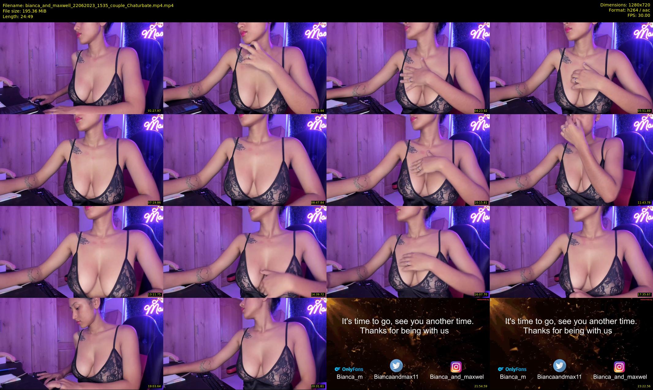 bianca_and_maxwell — 25 minute Chaturbate couple cam show recording, 720p, Jun 22, 2023
