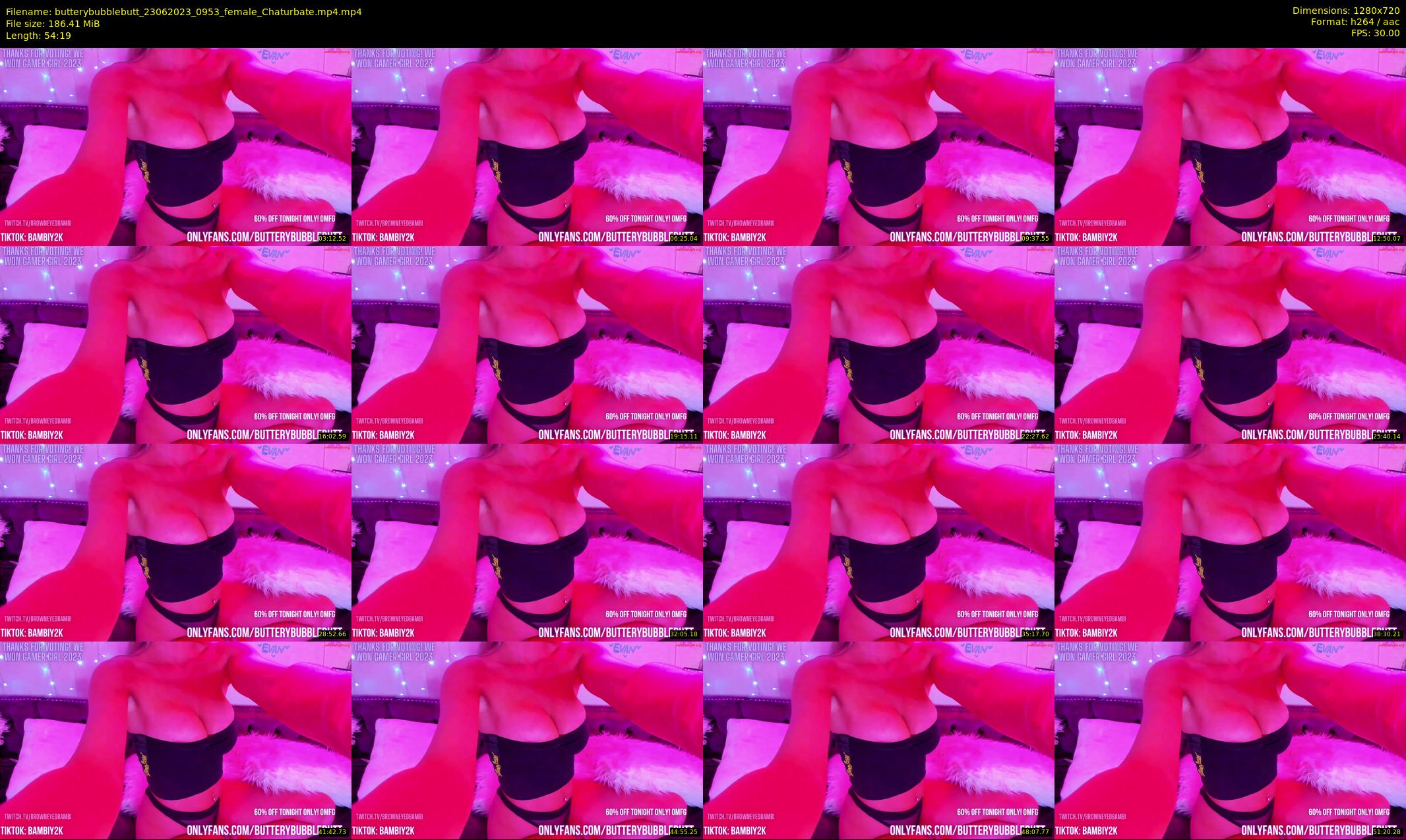 butterybubblebutt — 55 minute Chaturbate couple cam show recording, 720p, Jun 23, 2023
