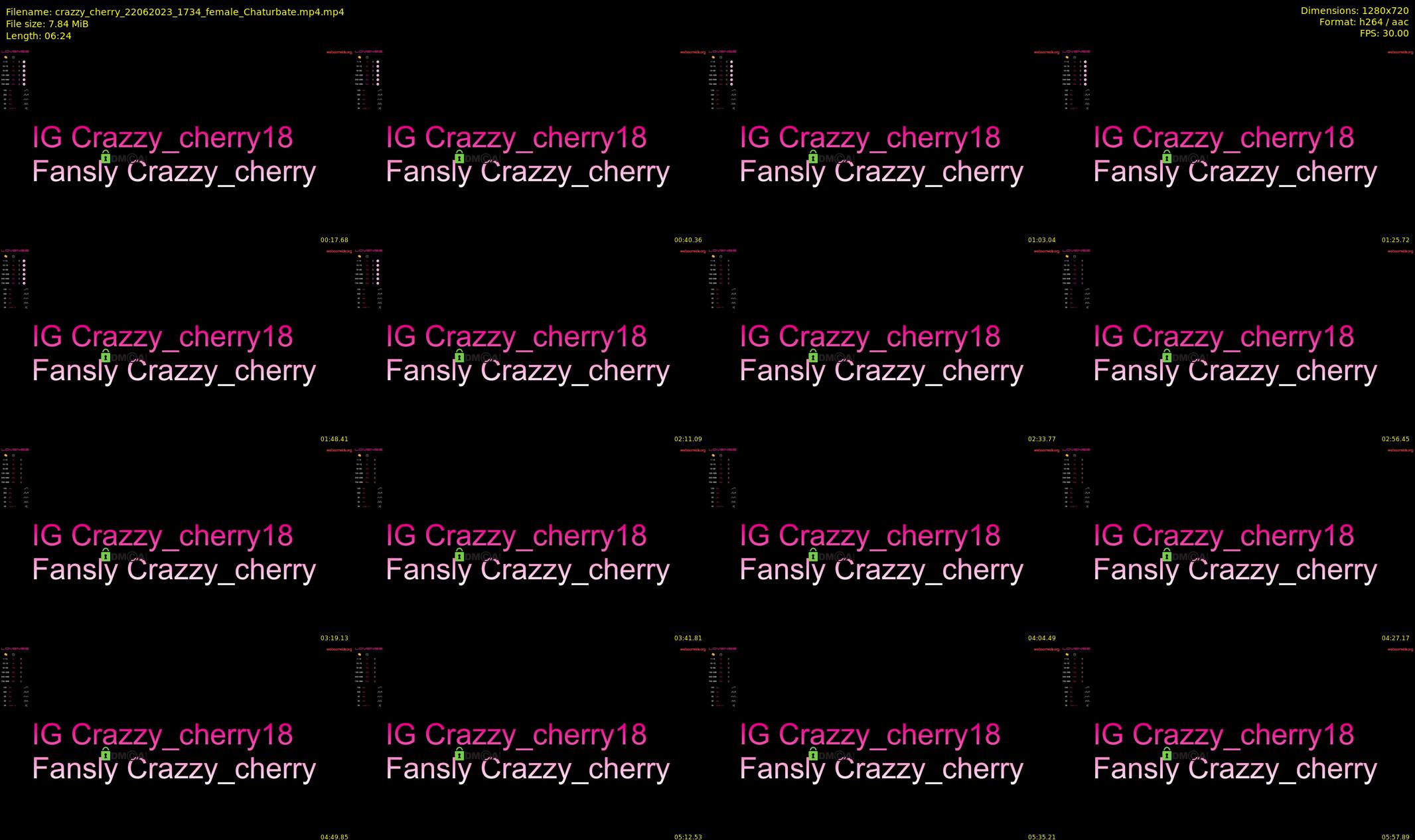 crazzy_cherry — 7 minute Chaturbate female cam show recording, 720p, Jun 22, 2023