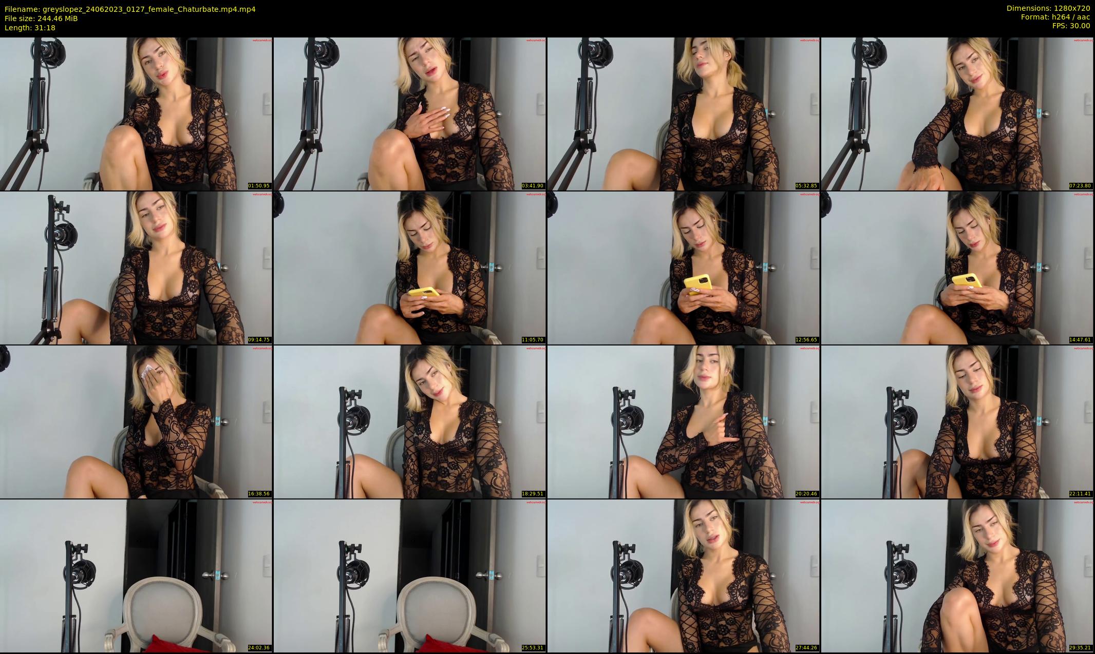 greyslopez — 32 minute Chaturbate female cam show recording, 720p, Jun 24, 2023