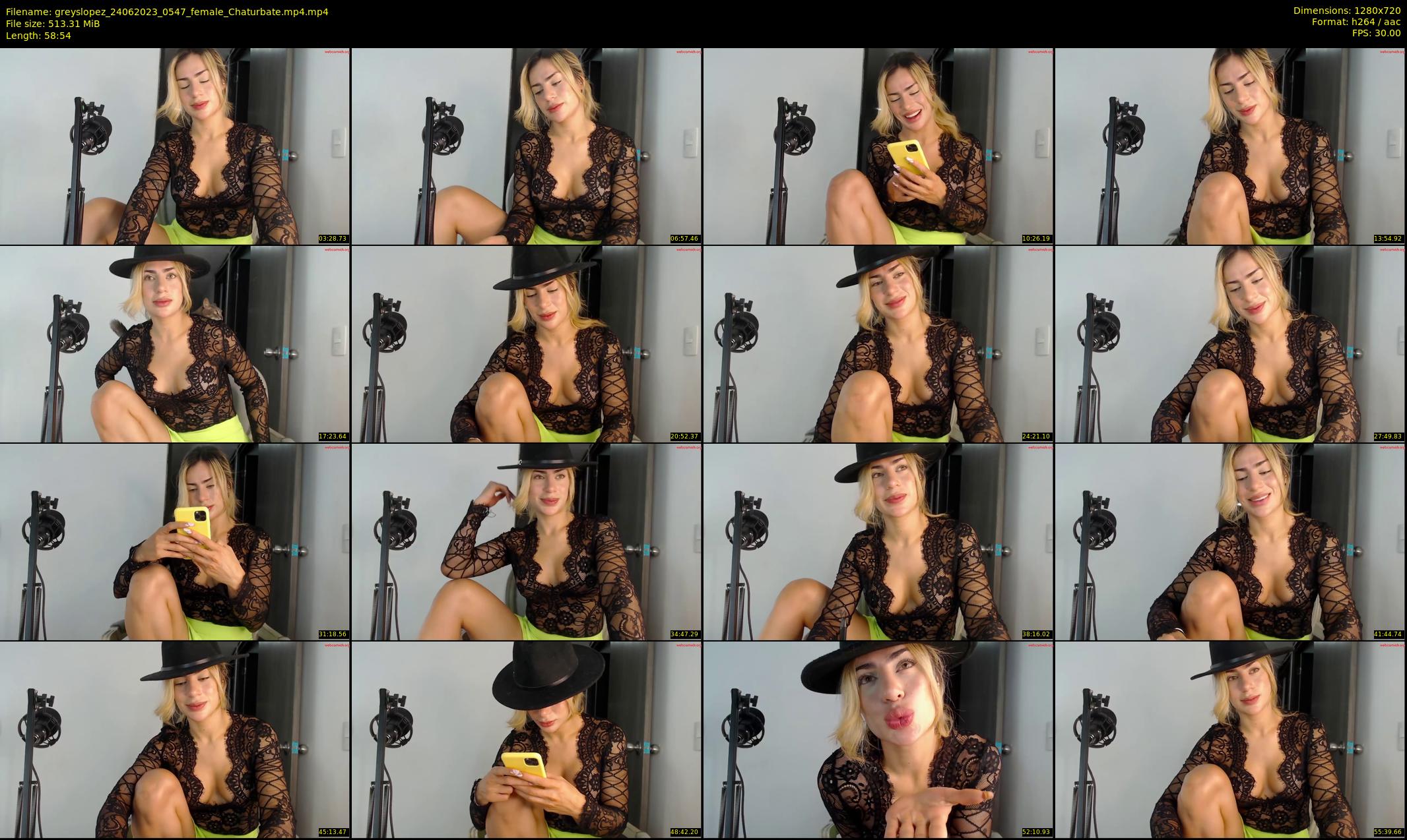 greyslopez — 59 minute Chaturbate female cam show recording, 720p, Jun 24, 2023