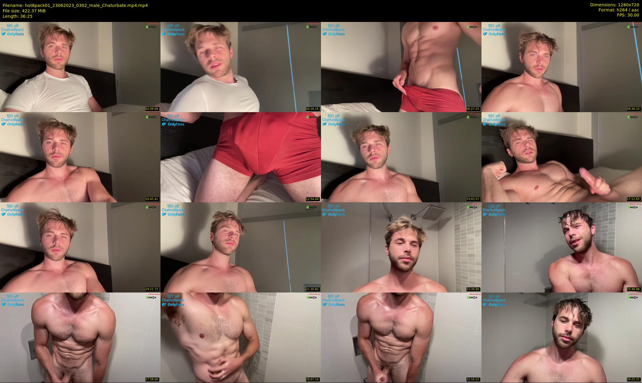 hot8pack01 — 37 minute Chaturbate male cam show recording, 720p, Jun 23, 2023