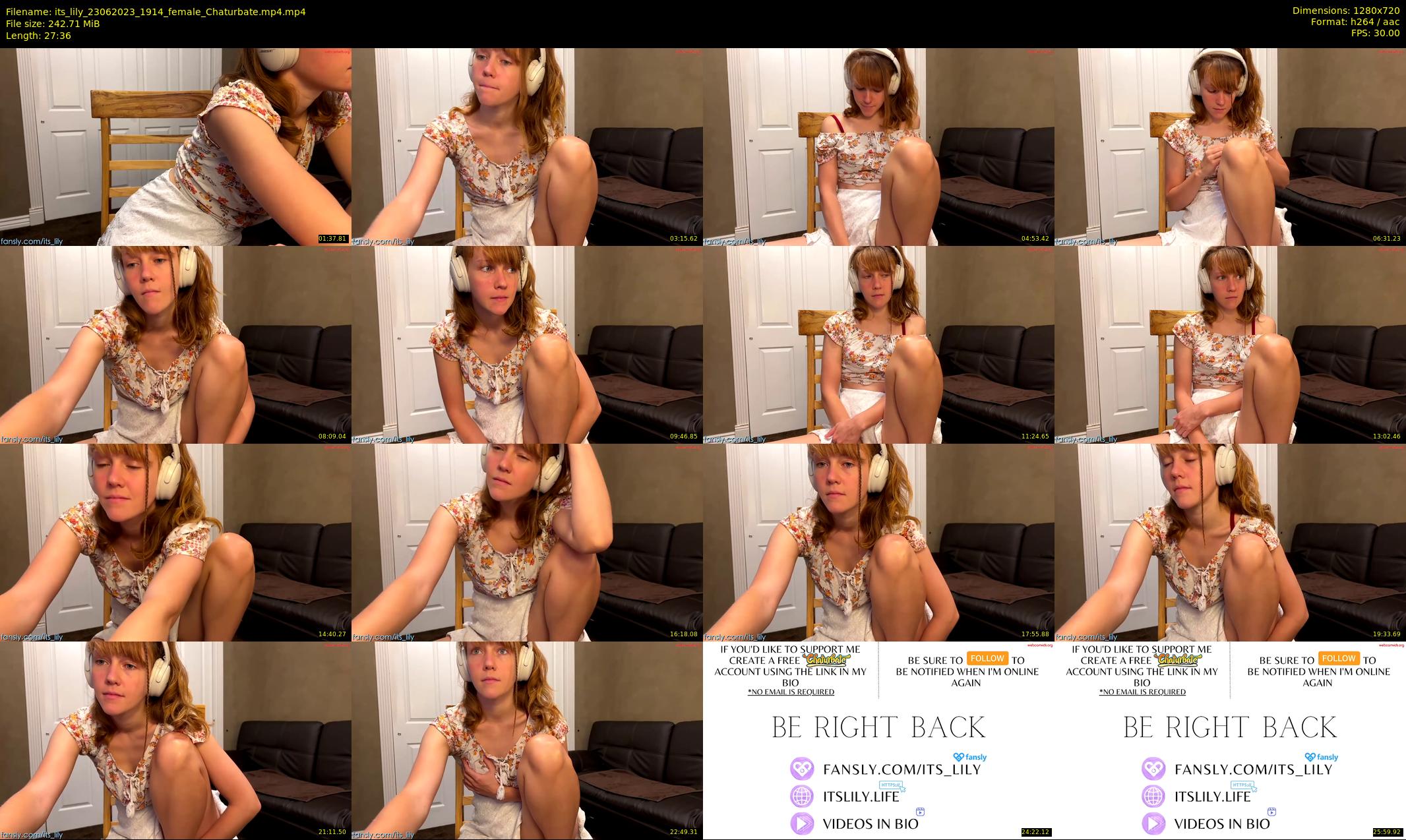its_lily — 28 minute Chaturbate female cam show recording, 720p, Jun 23, 2023