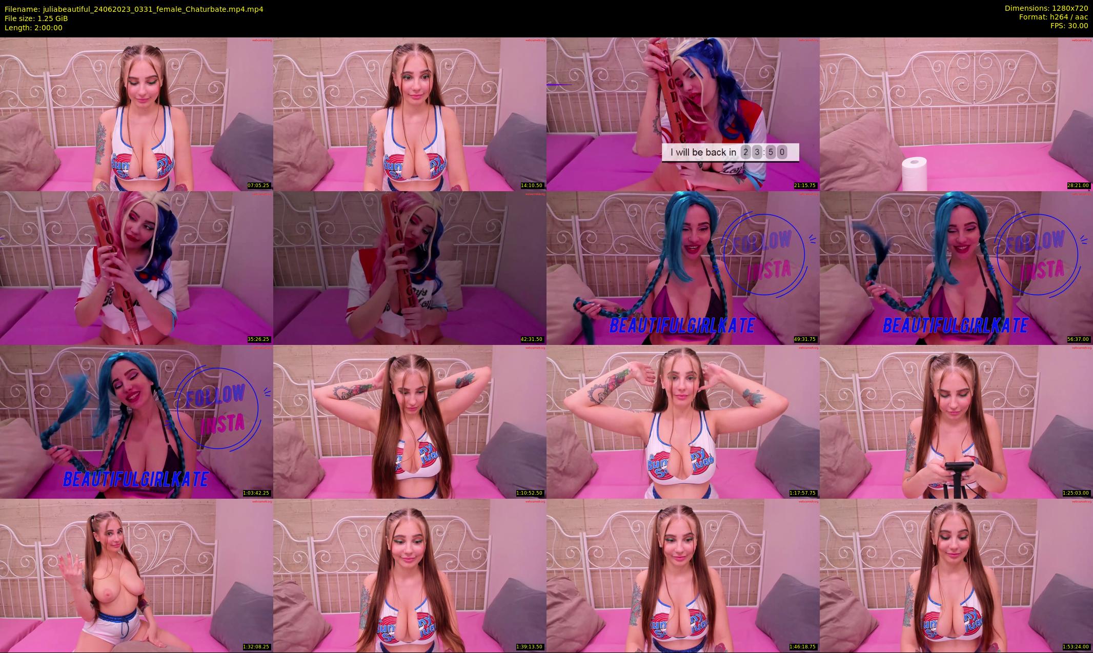 juliabeautiful — 120 minute Chaturbate female cam show recording, 720p, Jun 24, 2023