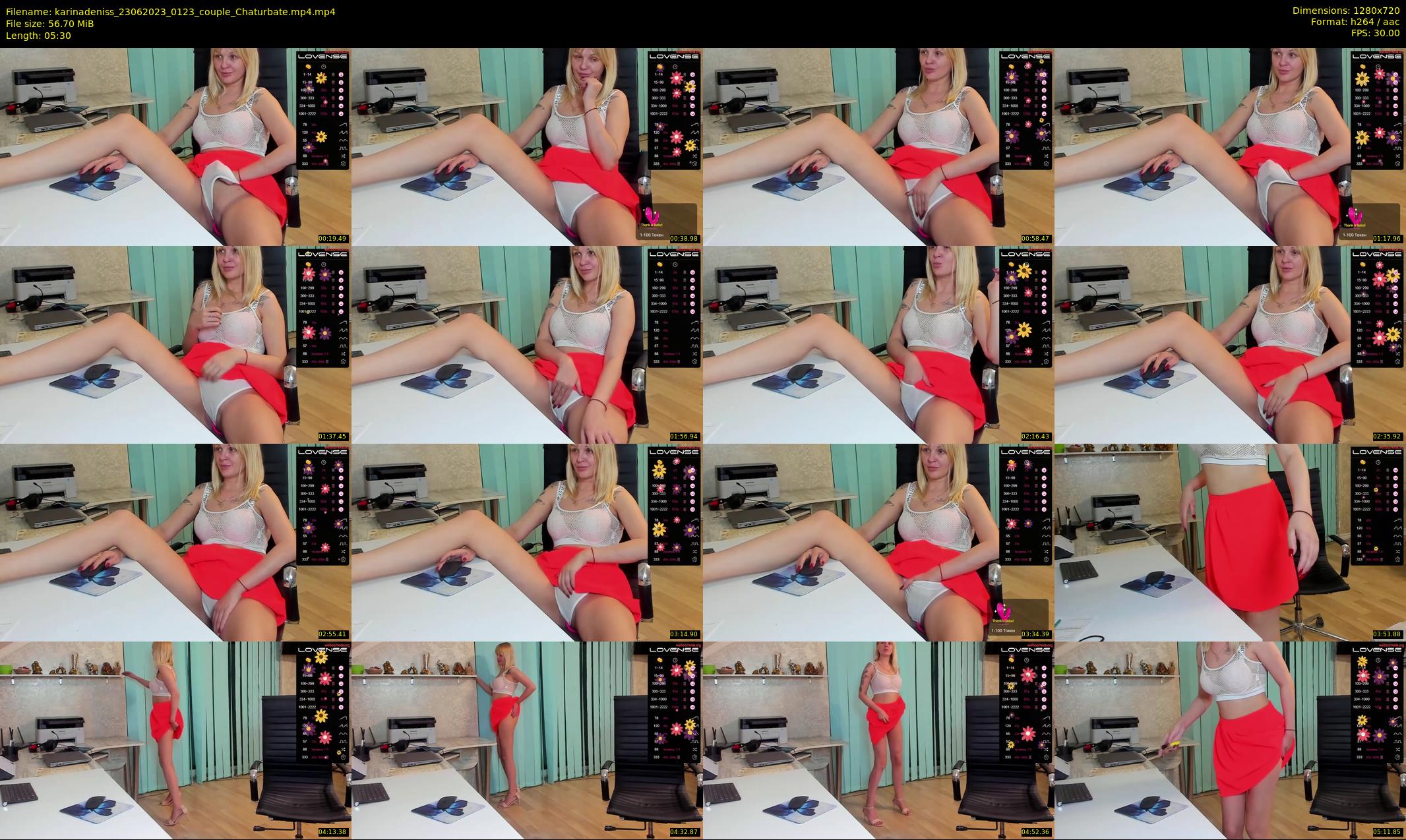 karinadeniss — 6 minute Chaturbate couple cam show recording, 720p, Jun 23, 2023