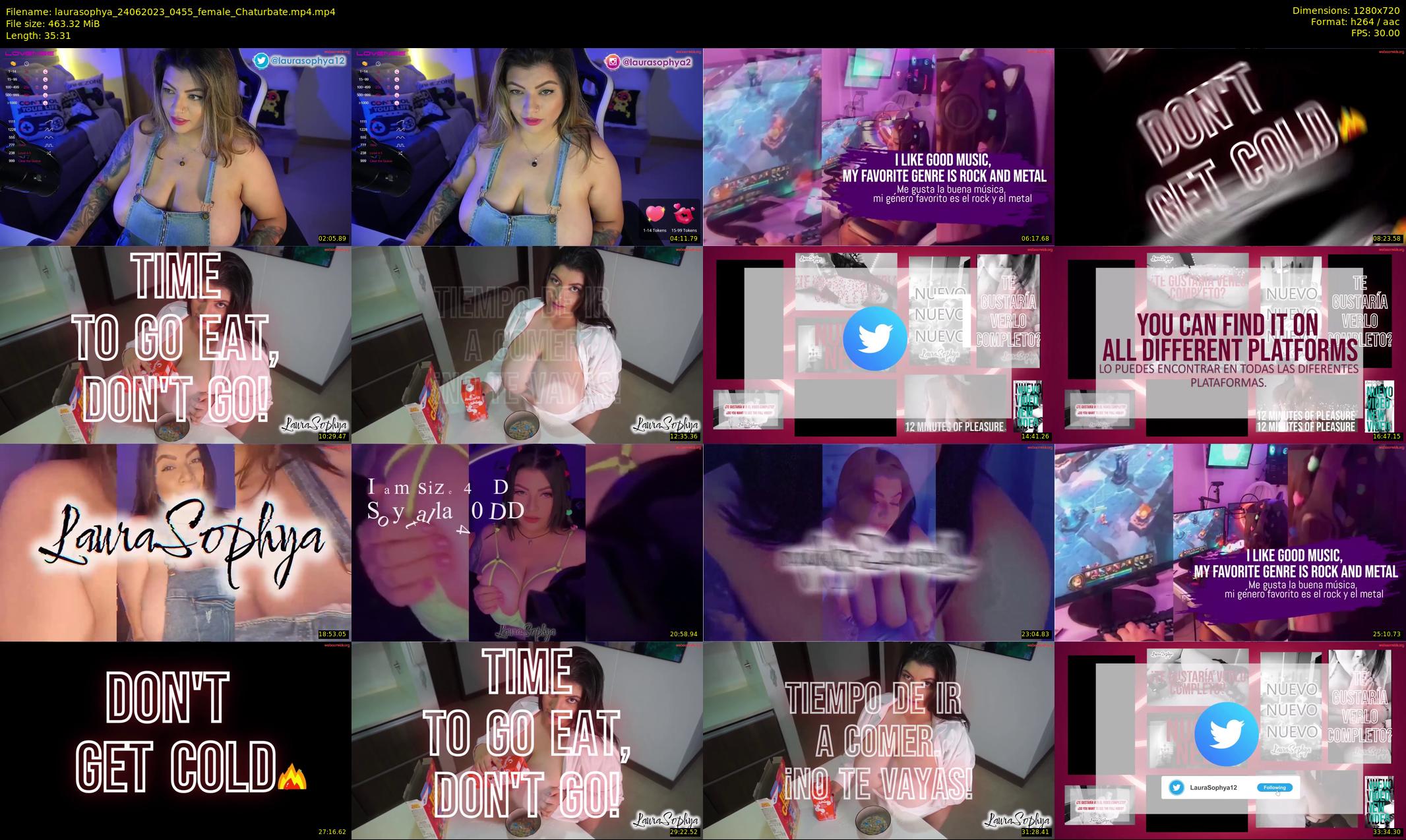 laurasophya — 36 minute Chaturbate female cam show recording, 720p, Jun 24, 2023