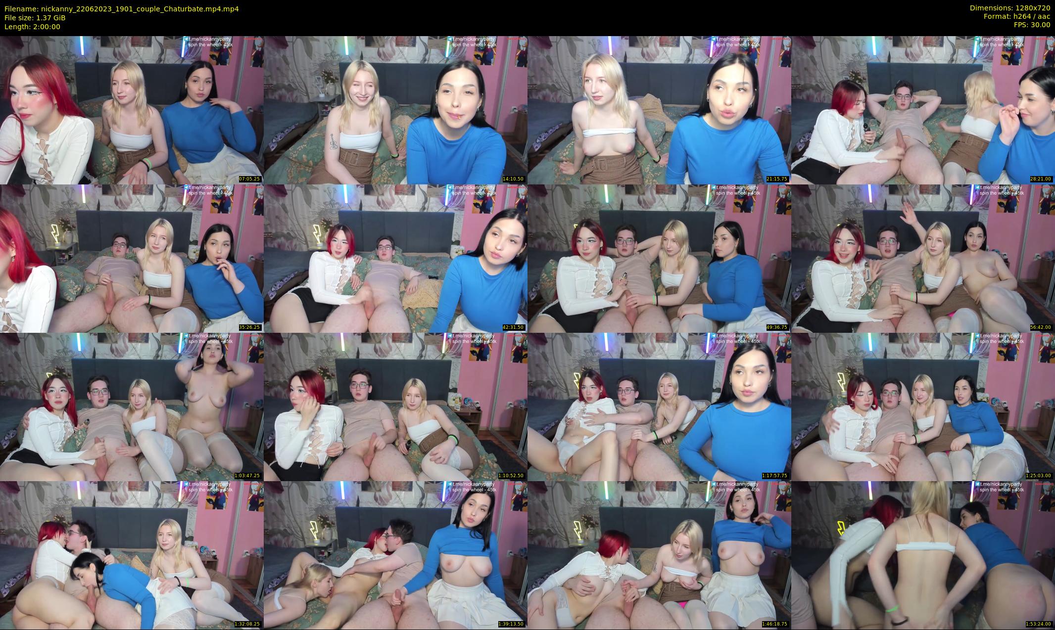 nickanny — 120 minute Chaturbate couple cam show recording, 720p, Jun 22, 2023