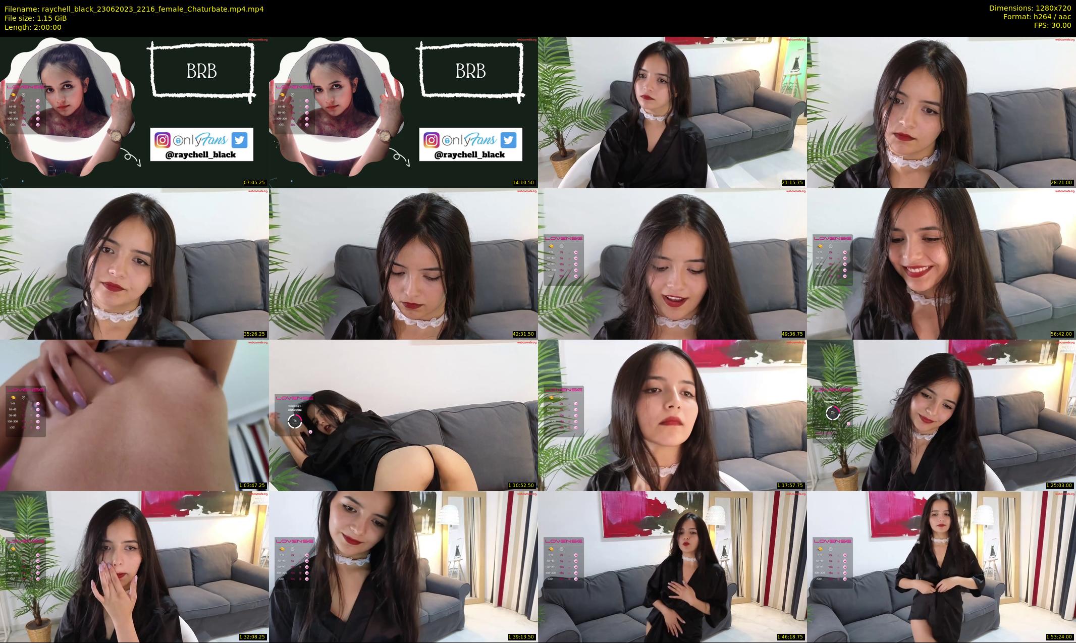 raychell_black — 120 minute Chaturbate female cam show recording, 720p, Jun 23, 2023