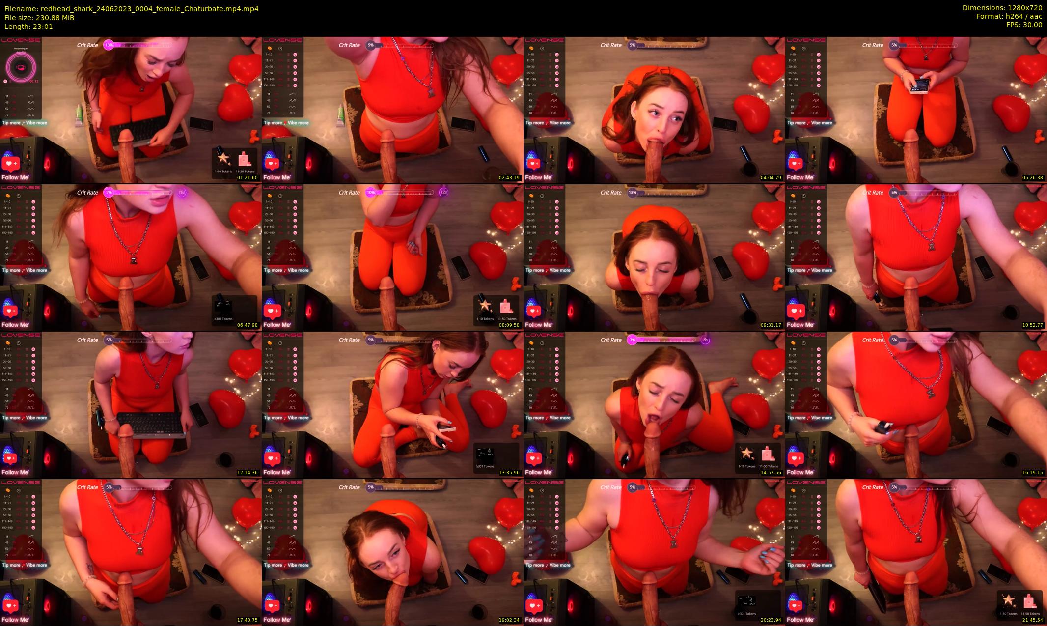redhead_shark — 24 minute Chaturbate female cam show recording, 720p, Jun 24, 2023