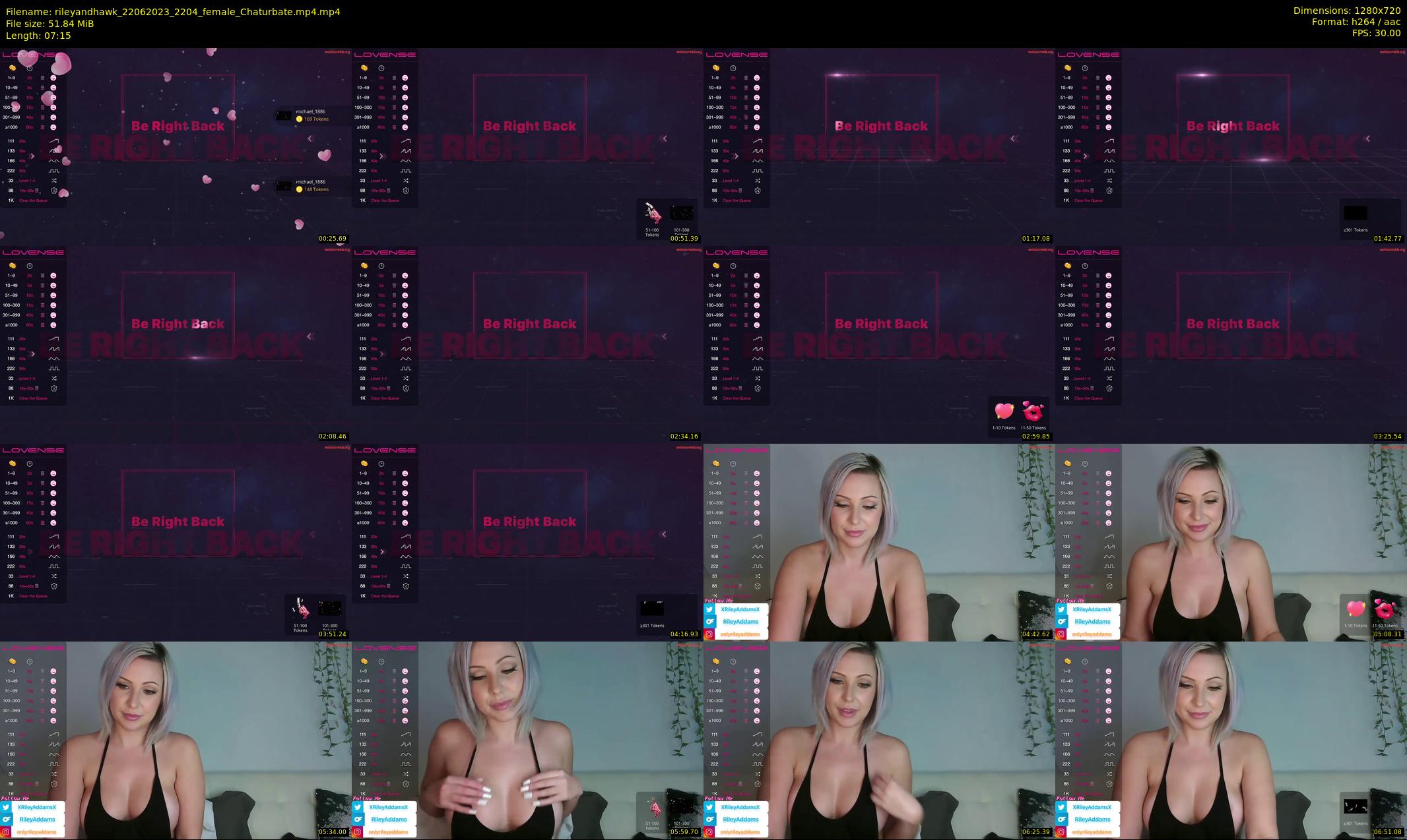 rileyandhawk — 8 minute Chaturbate couple cam show recording, 720p, Jun 22, 2023