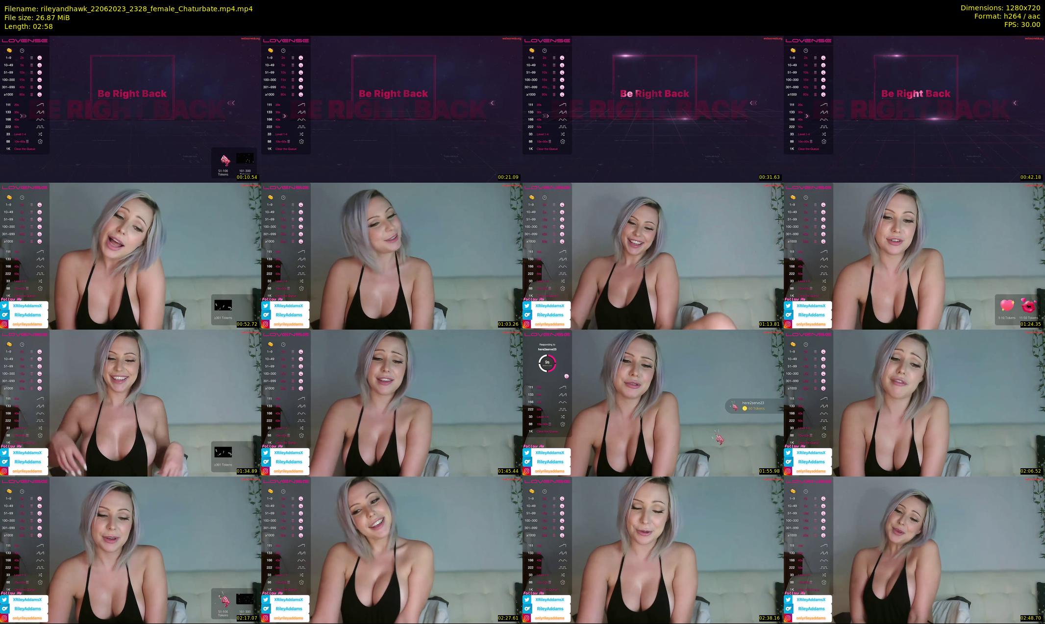 rileyandhawk — 3 minute Chaturbate couple cam show recording, 720p, Jun 22, 2023