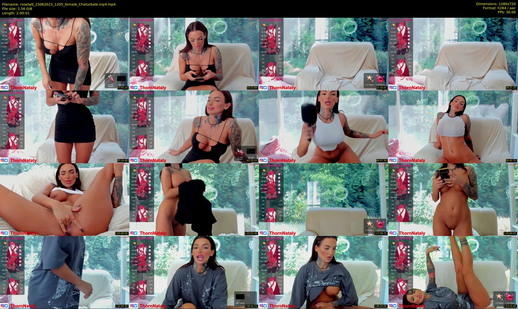 rosetatt — 121 minute Chaturbate female cam show recording, 720p, Jun 23, 2023