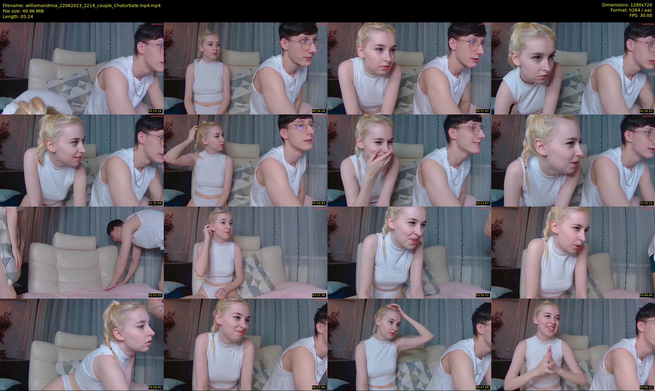 williamandmia — 6 minute Chaturbate couple cam show recording, 720p, Jun 22, 2023