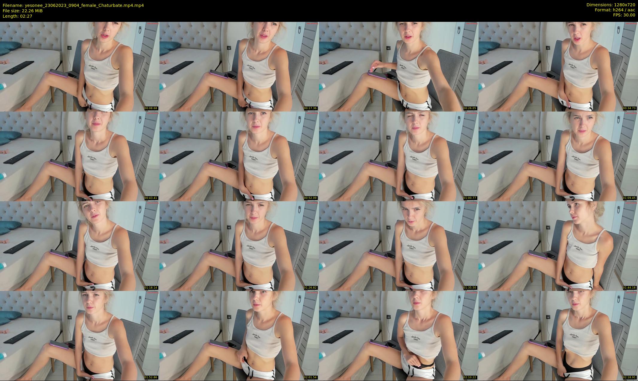 yesonee — 3 minute Chaturbate female cam show recording, 720p, Jun 23, 2023