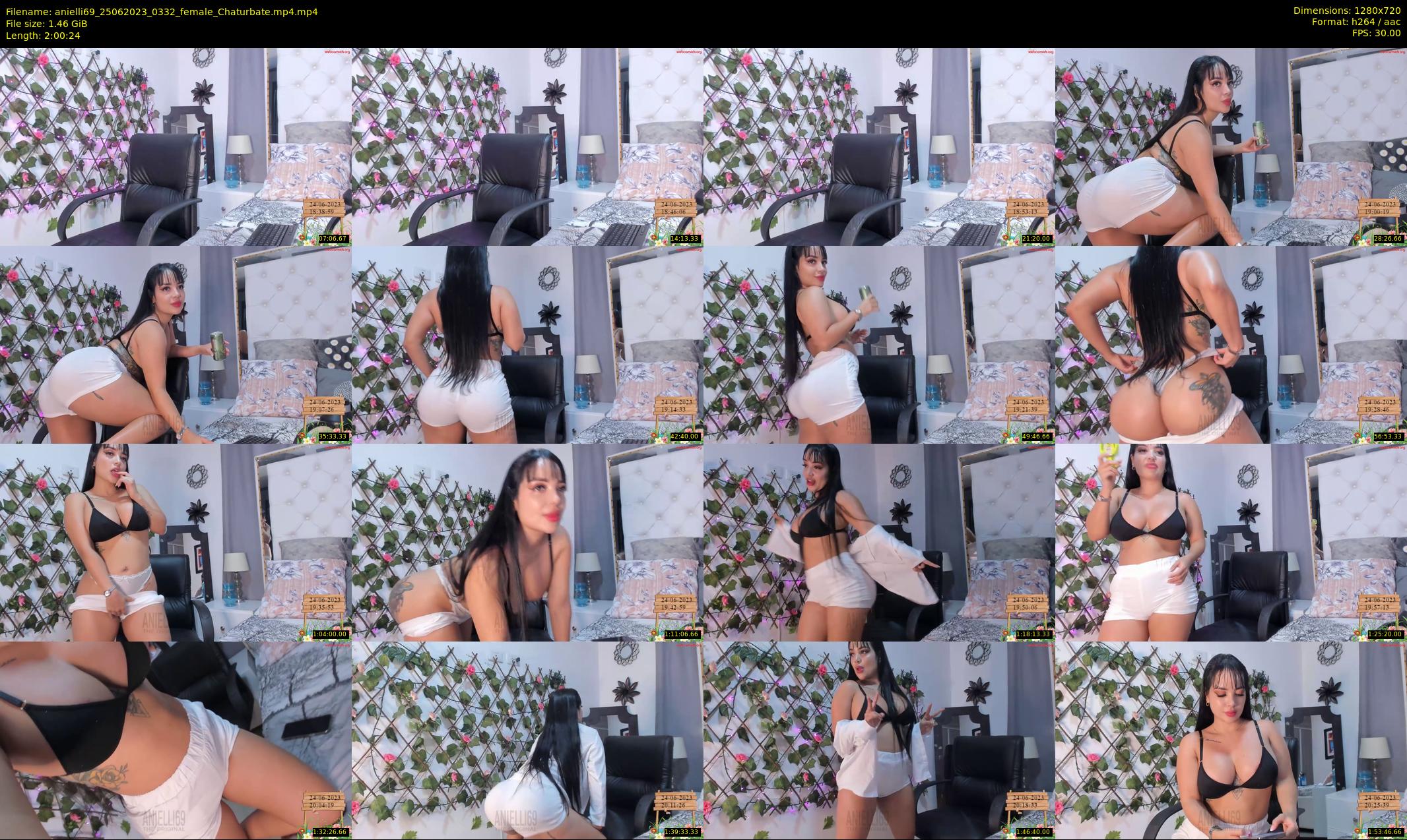 anielli69 — 121 minute Chaturbate female cam show recording, 720p, Jun 25, 2023