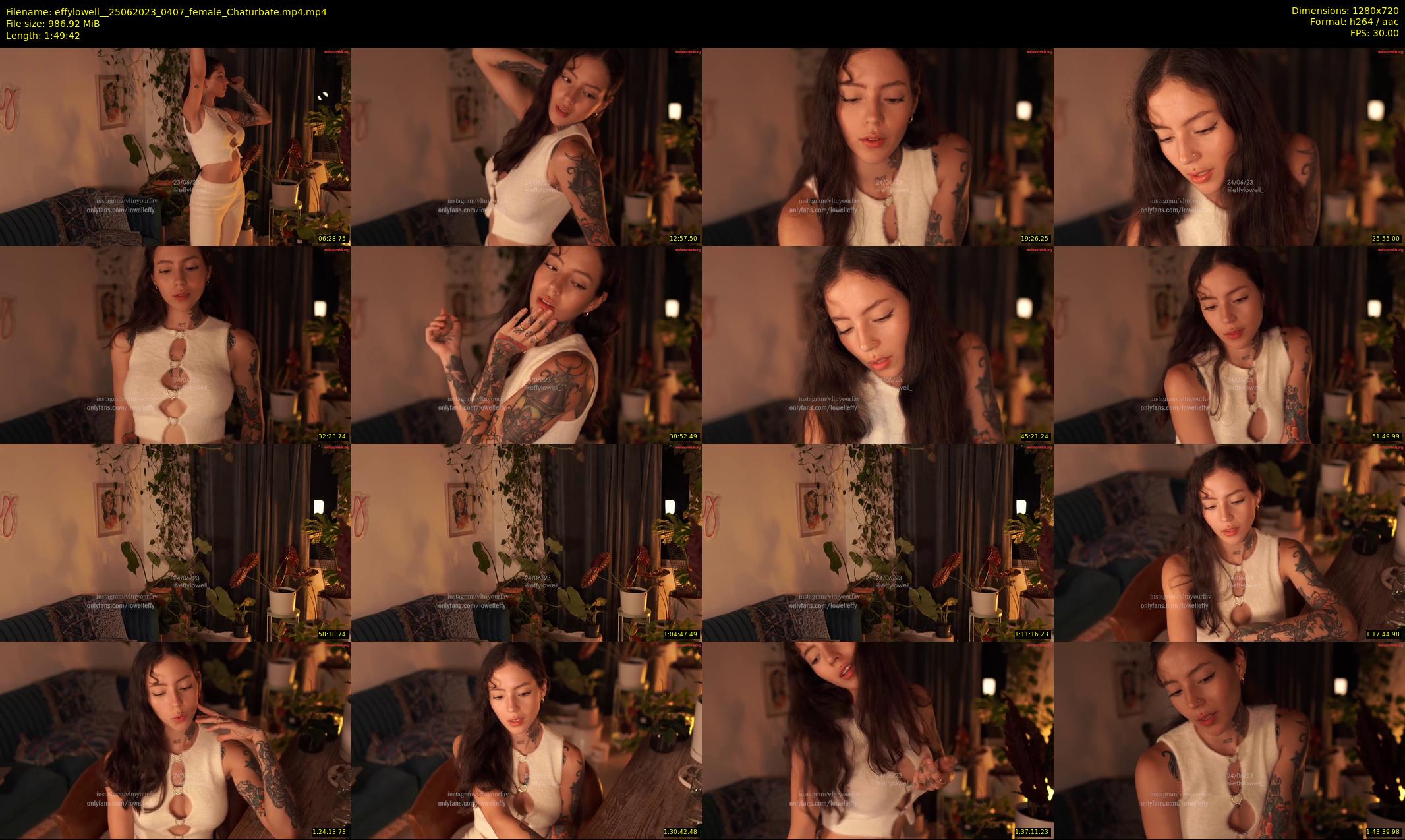 effylowell_ — 110 minute Chaturbate female cam show recording, 720p, Jun 25, 2023