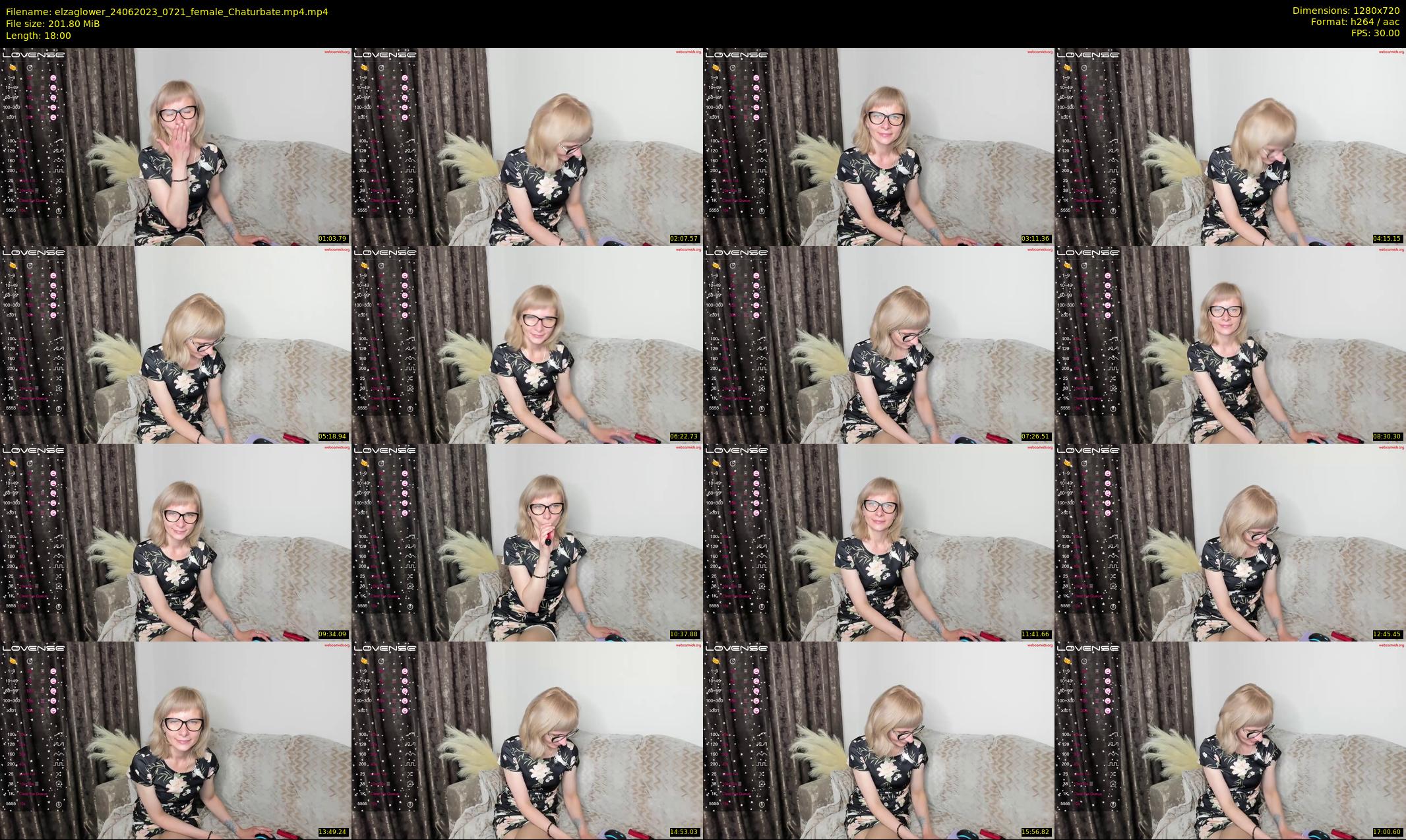 elzaglower — 18 minute Chaturbate female cam show recording, 720p, Jun 24, 2023
