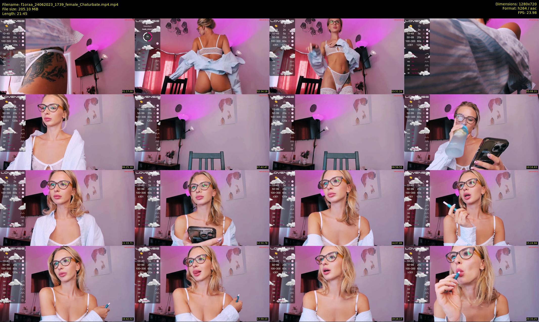 f1oraa — 22 minute Chaturbate female cam show recording, 720p, Jun 24, 2023