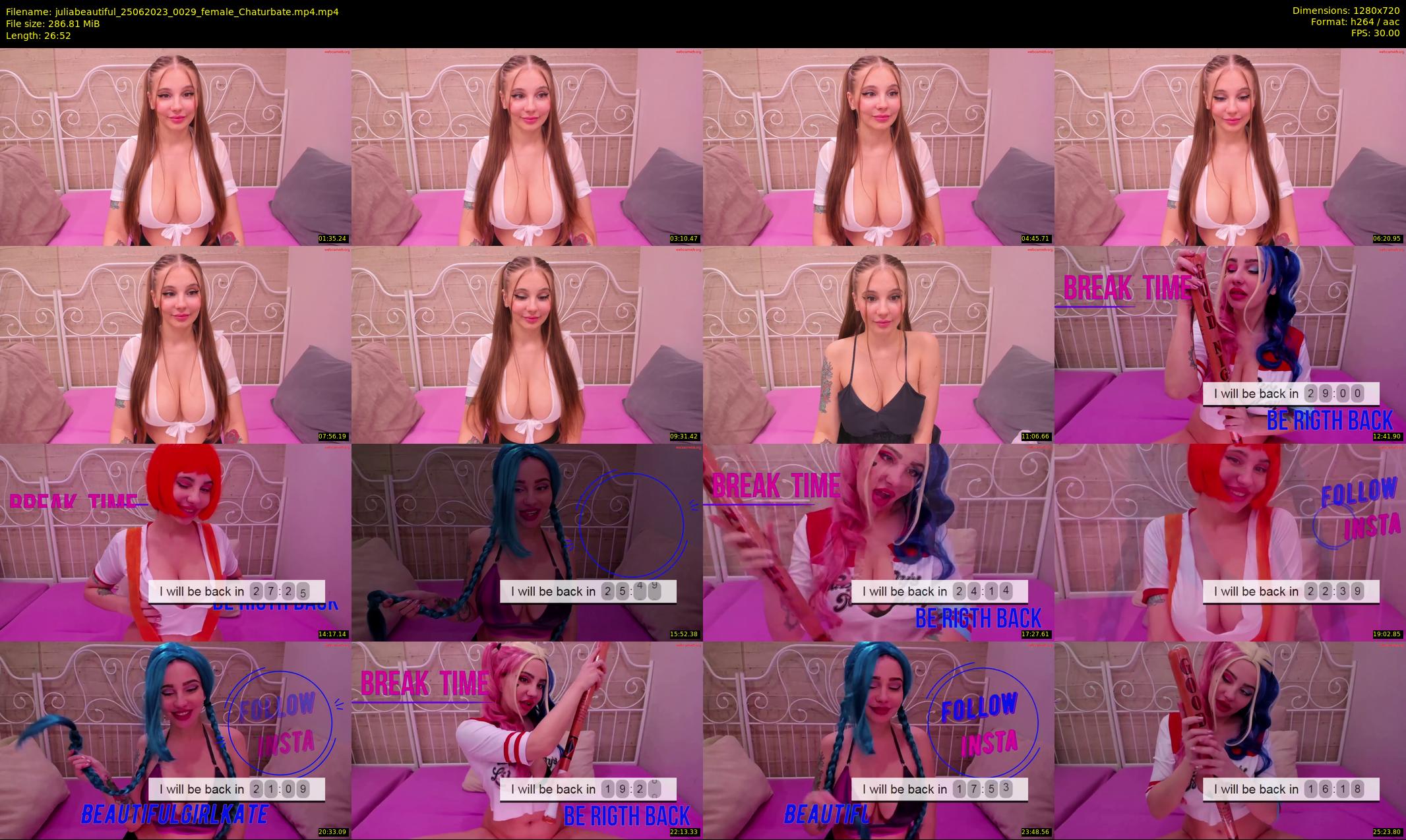 juliabeautiful — 27 minute Chaturbate female cam show recording, 720p, Jun 25, 2023