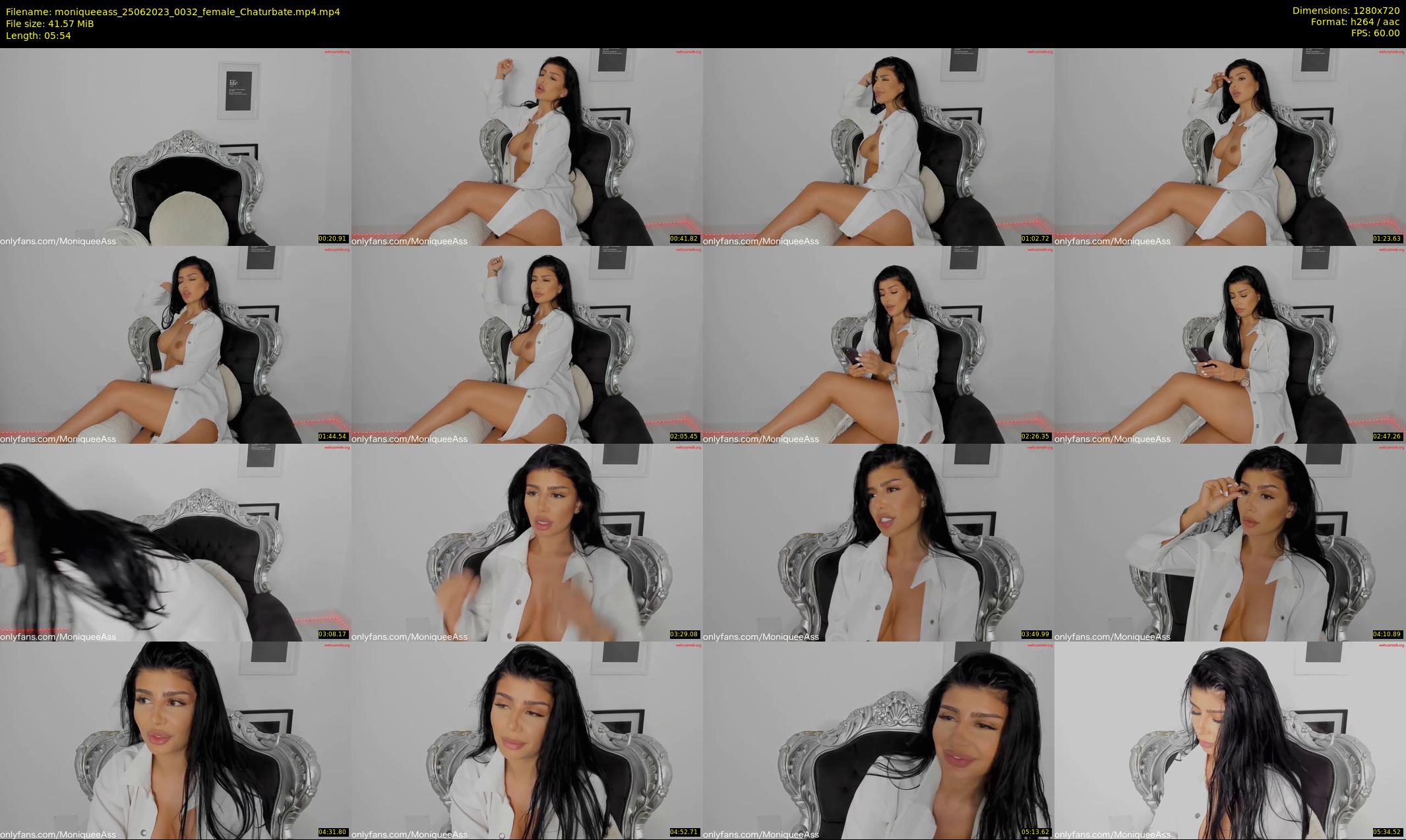moniqueeass — 6 minute Chaturbate female cam show recording, 720p, Jun 25, 2023