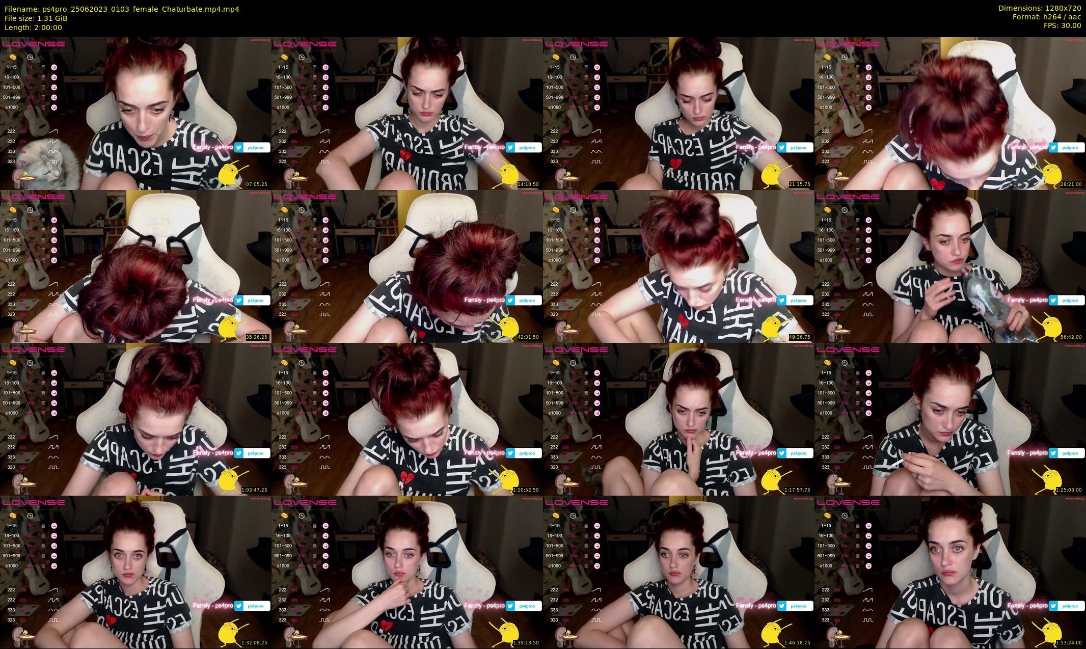 ps4pro — 120 minute Chaturbate female cam show recording, 720p, Jun 25, 2023