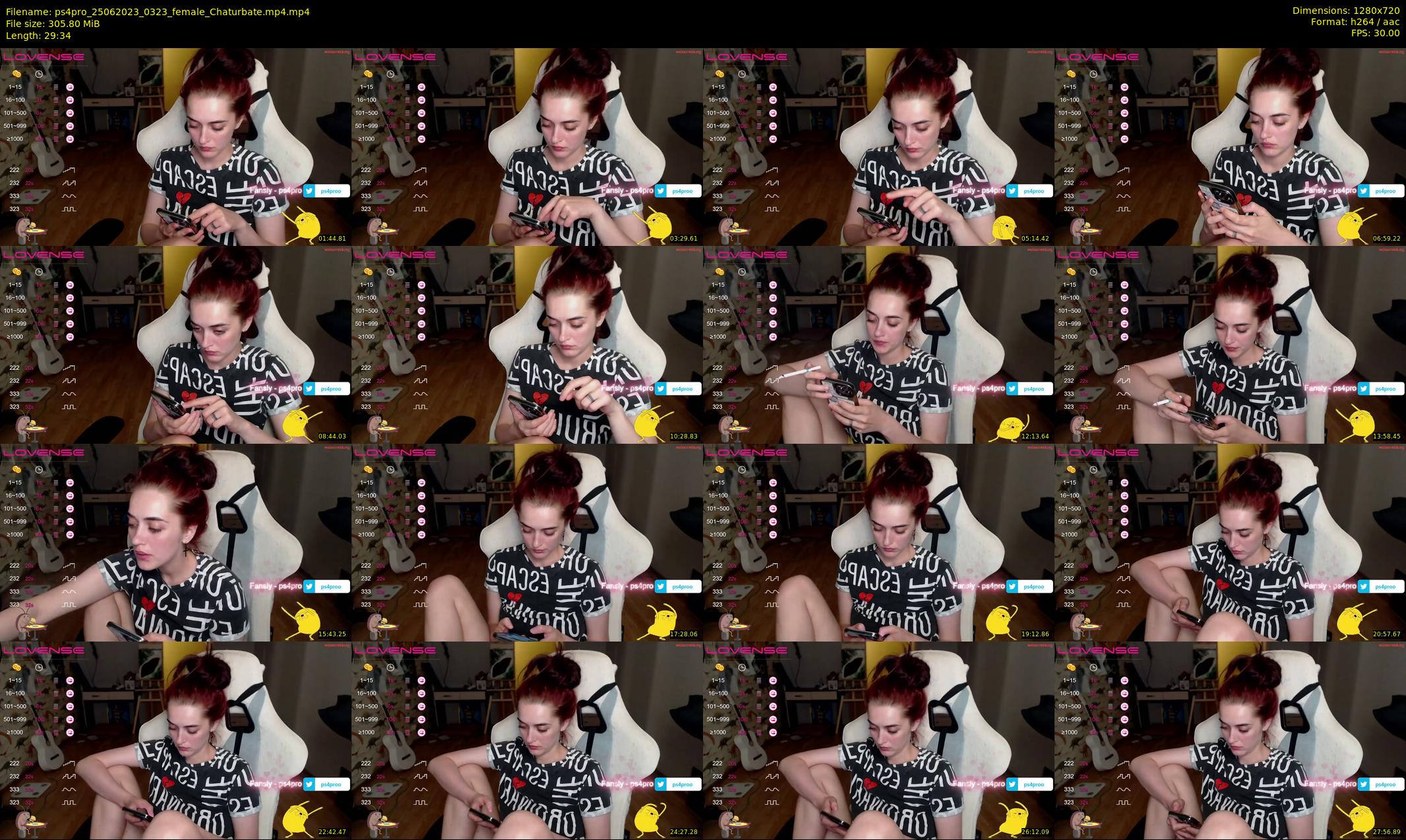 ps4pro — 30 minute Chaturbate female cam show recording, 720p, Jun 25, 2023