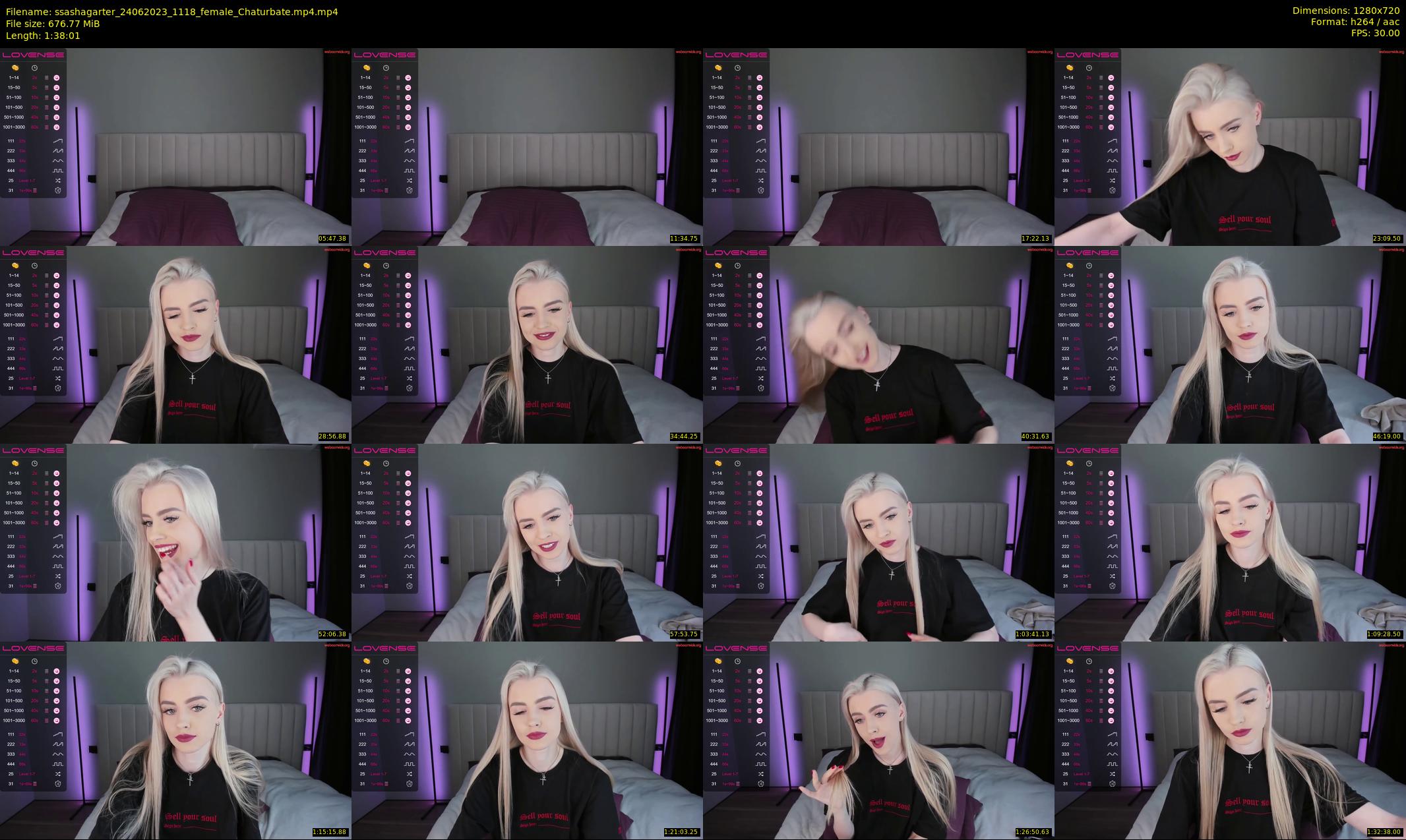 ssashagarter — 99 minute Chaturbate female cam show recording, 720p, Jun 24, 2023