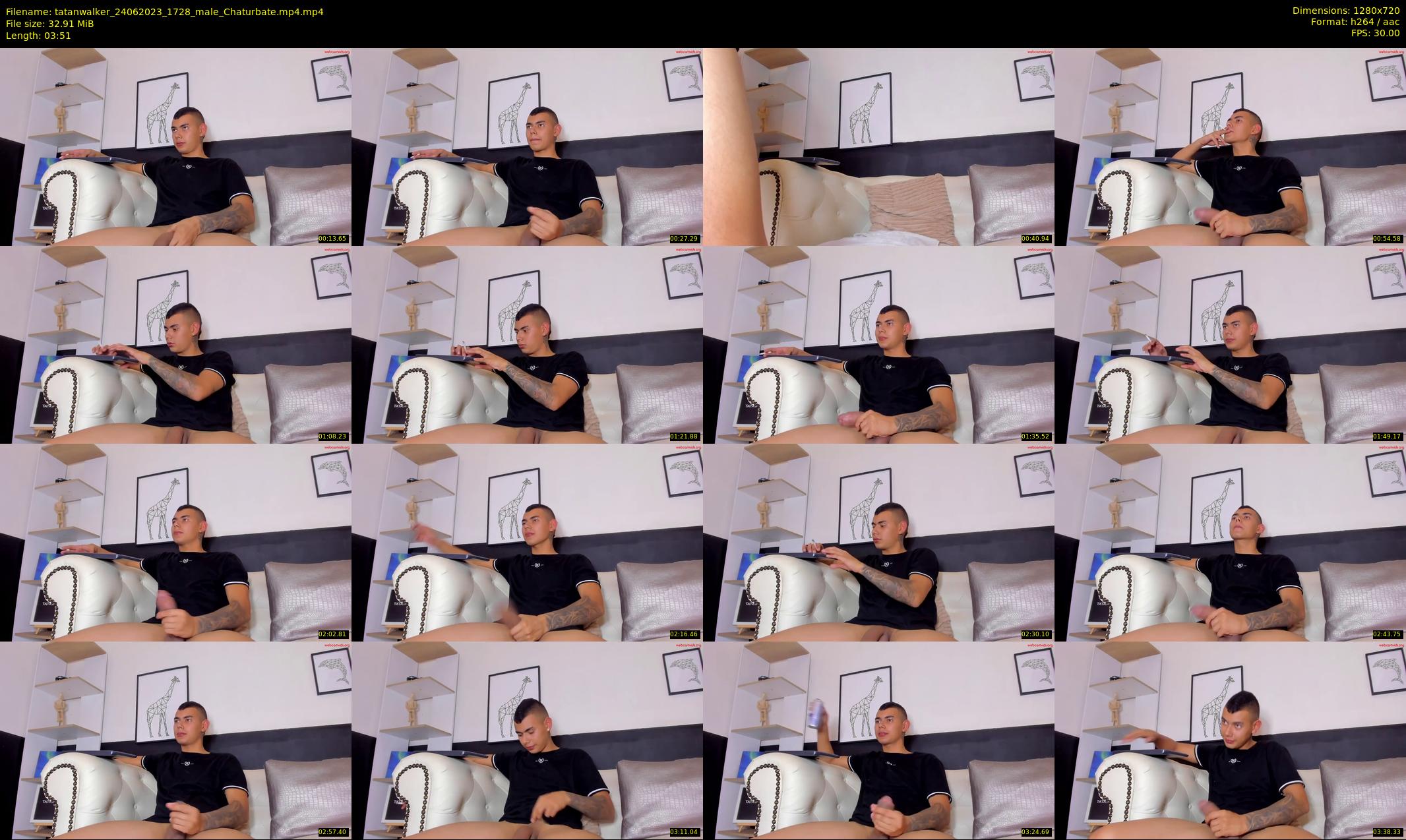 tatanwalker — 4 minute Chaturbate male cam show recording, 720p, Jun 24, 2023
