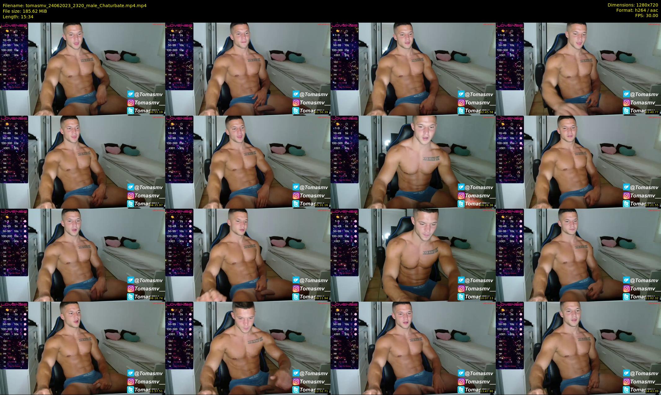 tomasmv — 16 minute Chaturbate male cam show recording, 720p, Jun 24, 2023