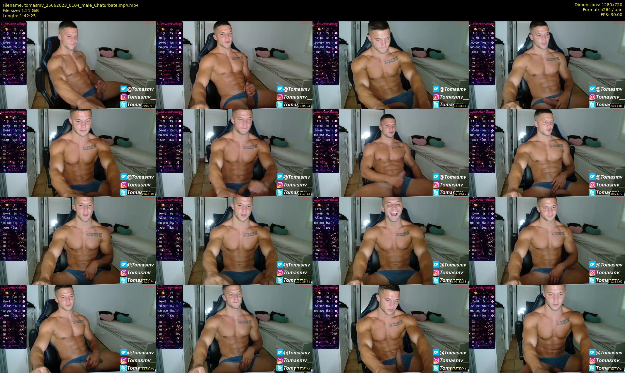 tomasmv — 103 minute Chaturbate male cam show recording, 720p, Jun 25, 2023