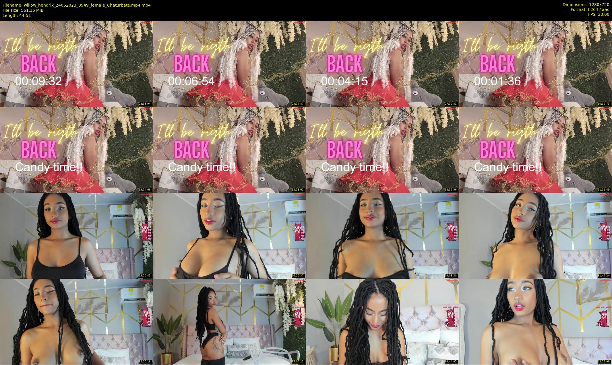 willow_hendrix — 45 minute Chaturbate female cam show recording, 720p, Jun 24, 2023