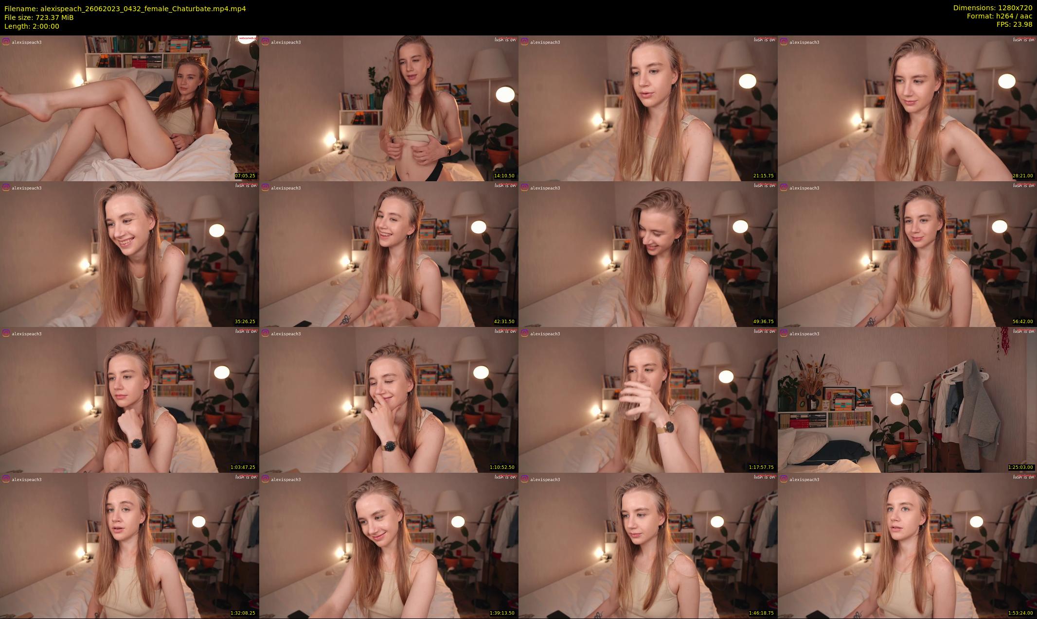alexispeach — 120 minute Chaturbate female cam show recording, 720p, Jun 26, 2023