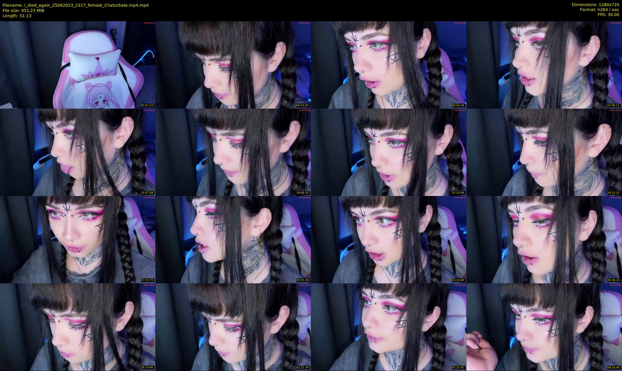 i_died_again — 52 minute Chaturbate female cam show recording, 720p, Jun 25, 2023