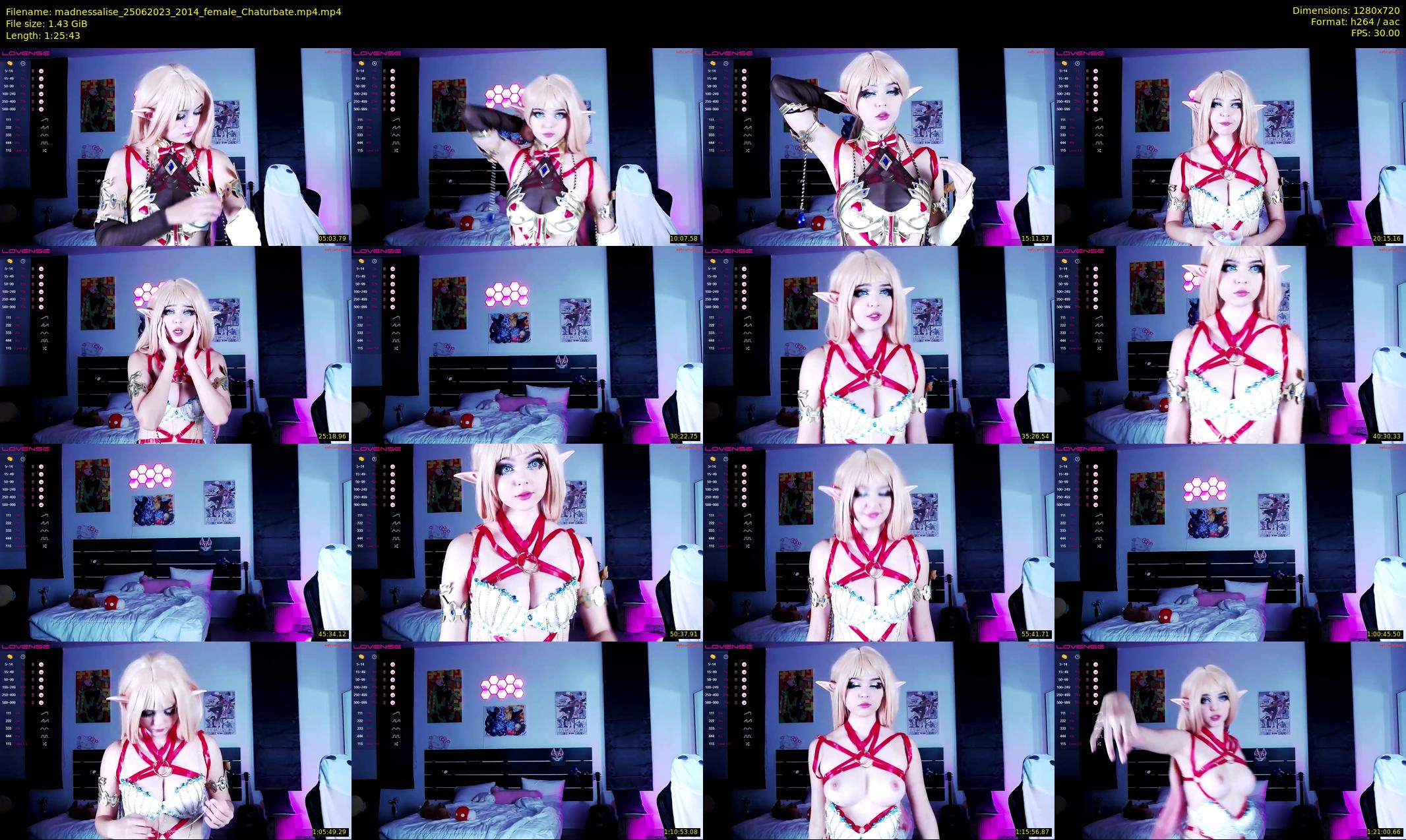 madnessalise — 86 minute Chaturbate female cam show recording, 720p, Jun 25, 2023