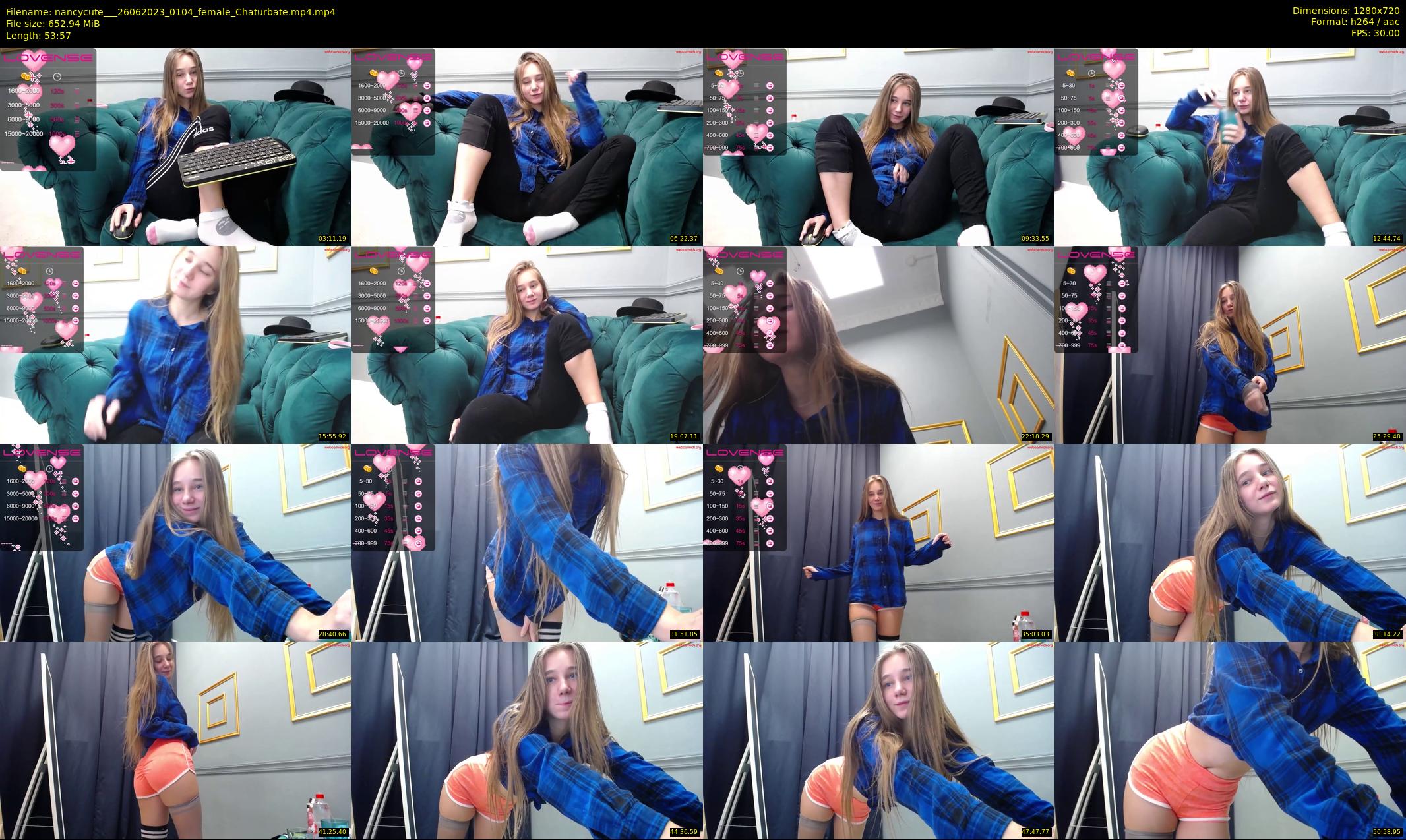 nancycute__ — 54 minute Chaturbate female cam show recording, 720p, Jun 26, 2023