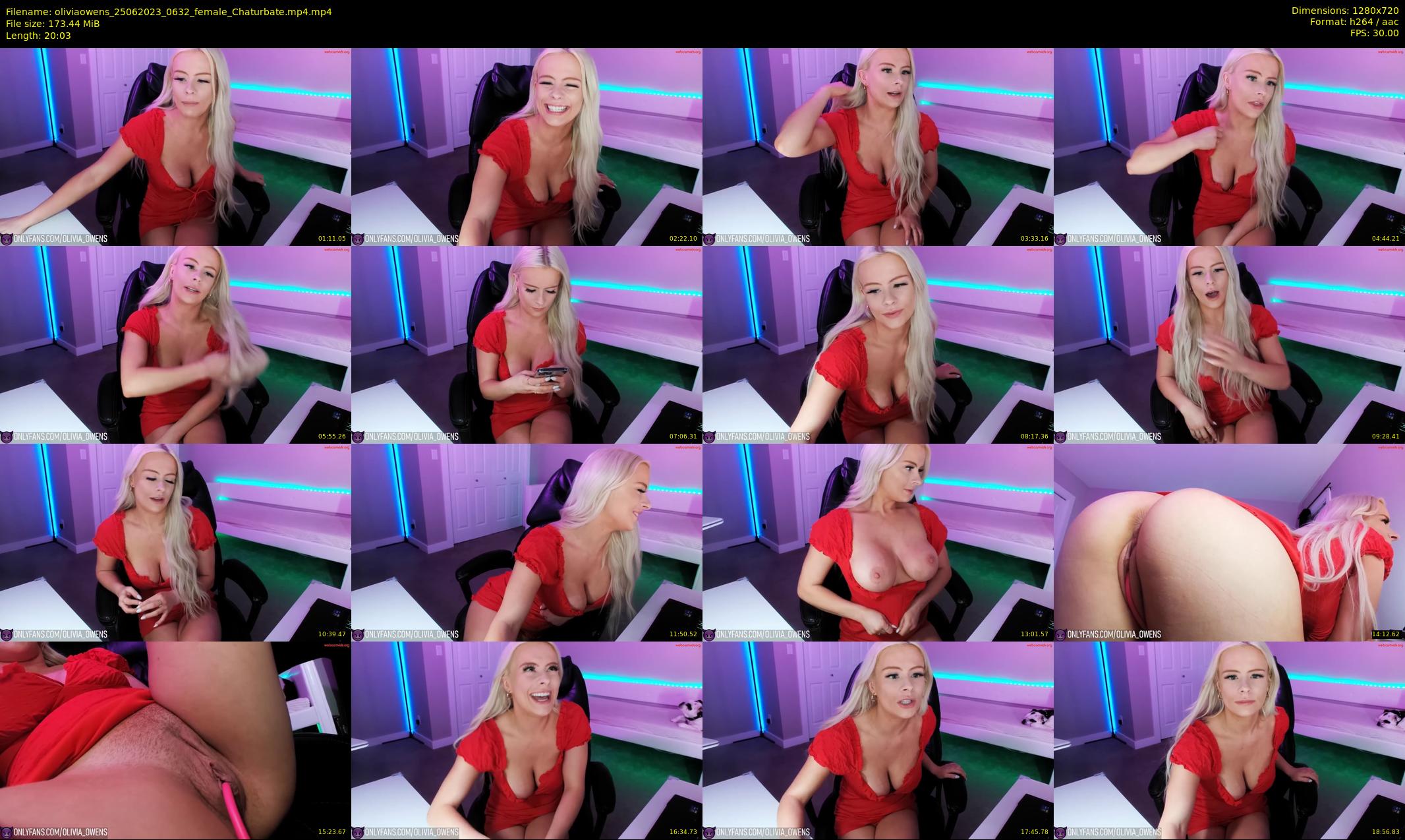 oliviaowens — 21 minute Chaturbate female cam show recording, 720p, Jun 25, 2023