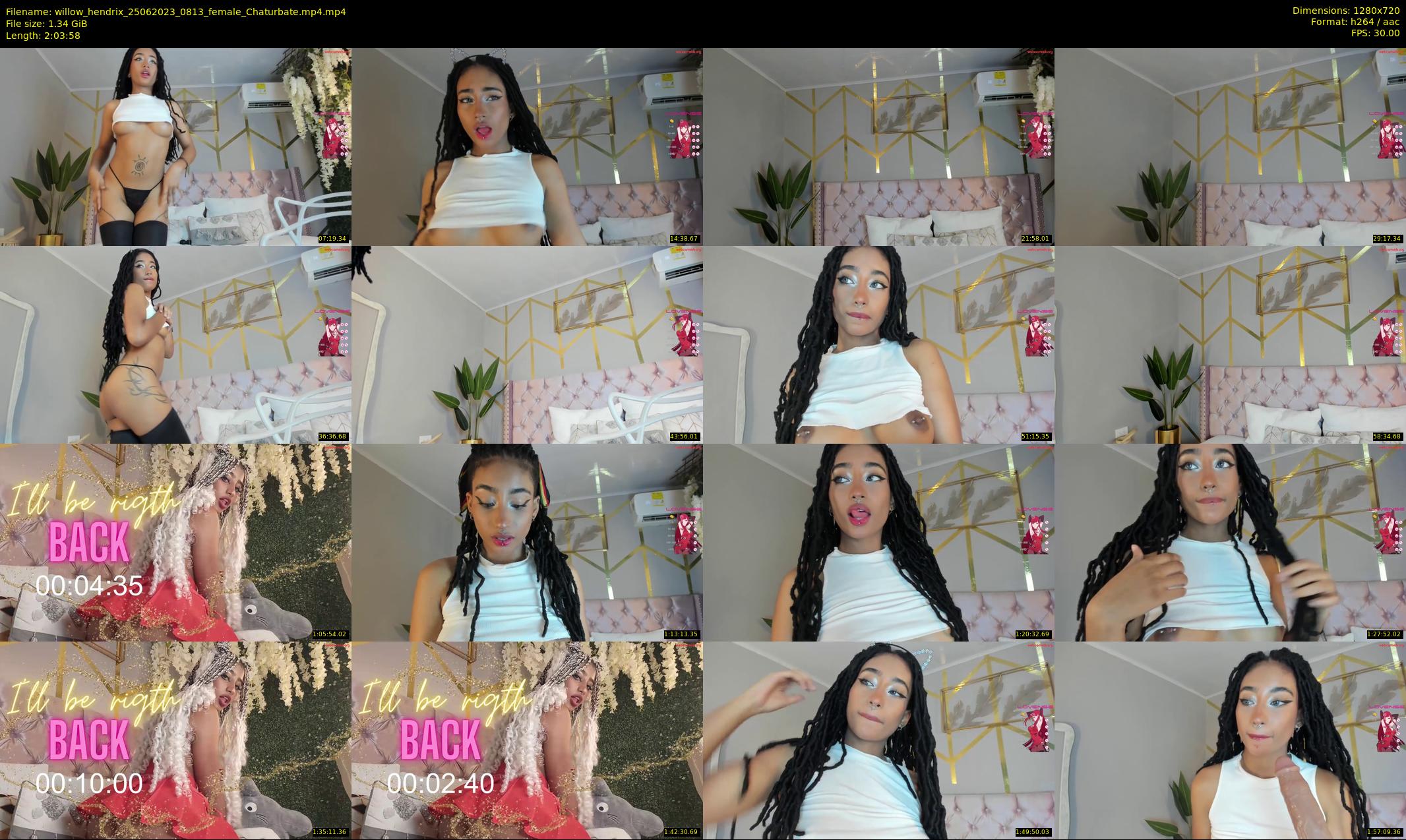 willow_hendrix — 124 minute Chaturbate female cam show recording, 720p, Jun 25, 2023