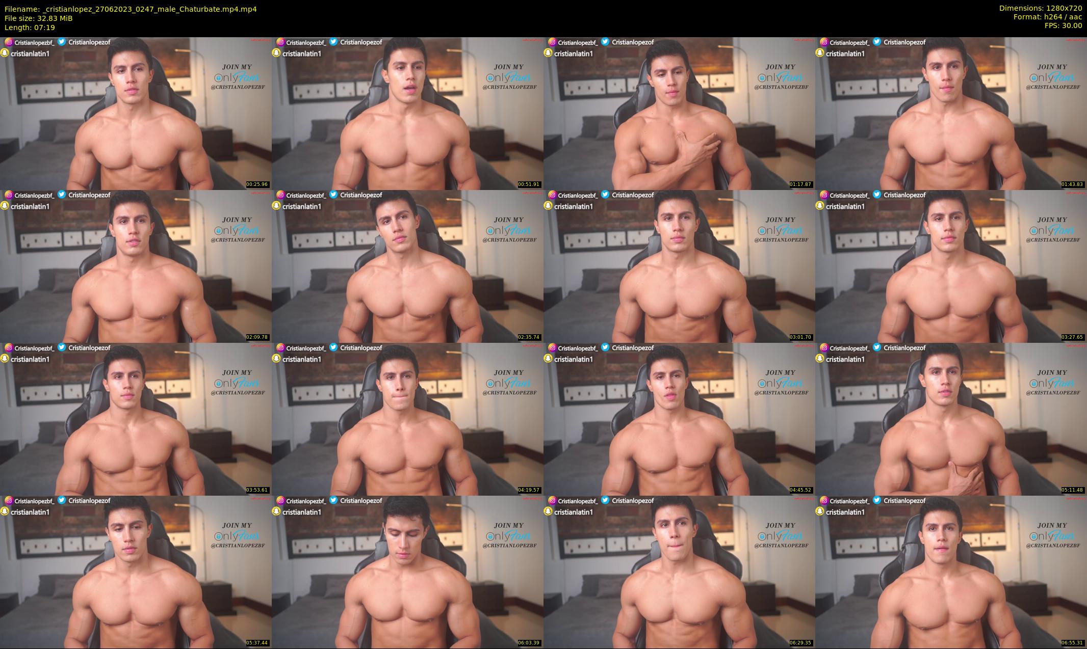 _cristianlopez — 8 minute Chaturbate male cam show recording, 720p, Jun 27, 2023