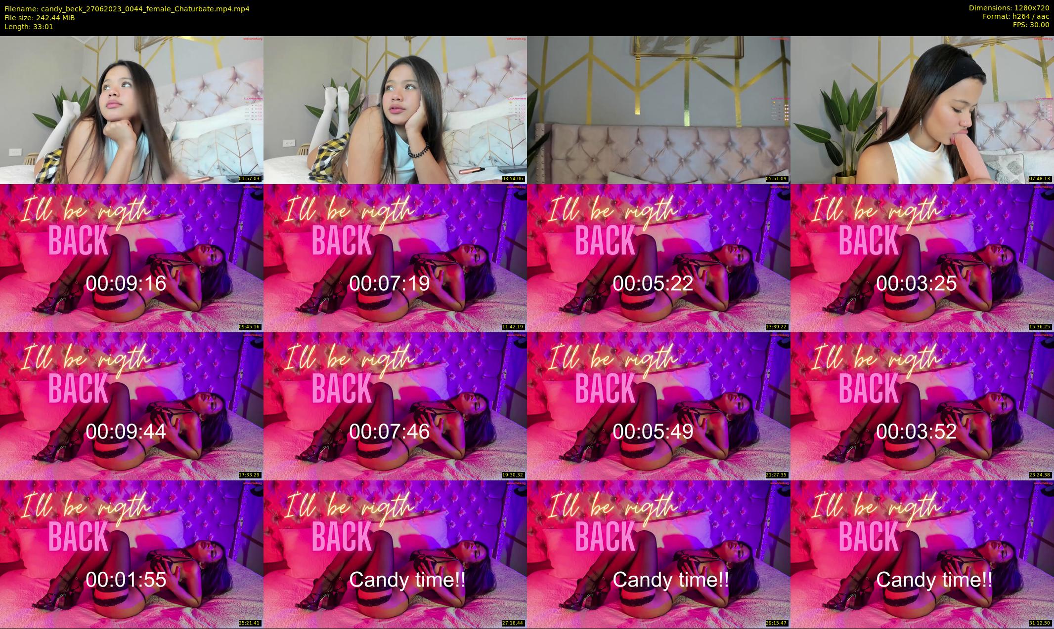 candy_beck — 34 minute Chaturbate female cam show recording, 720p, Jun 27, 2023