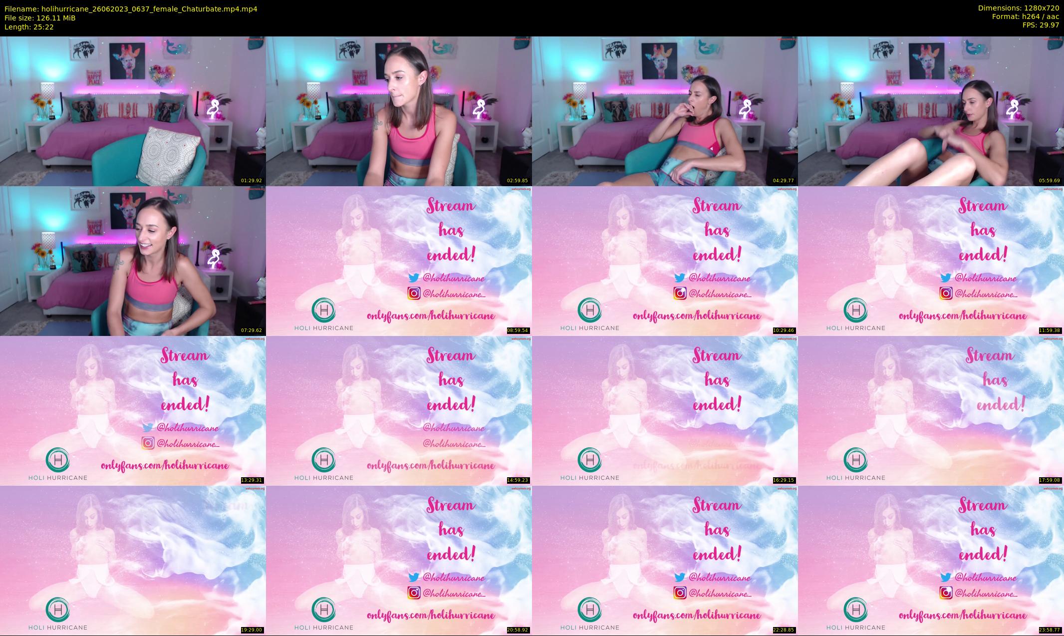 holihurricane — 26 minute Chaturbate female cam show recording, 720p, Jun 26, 2023