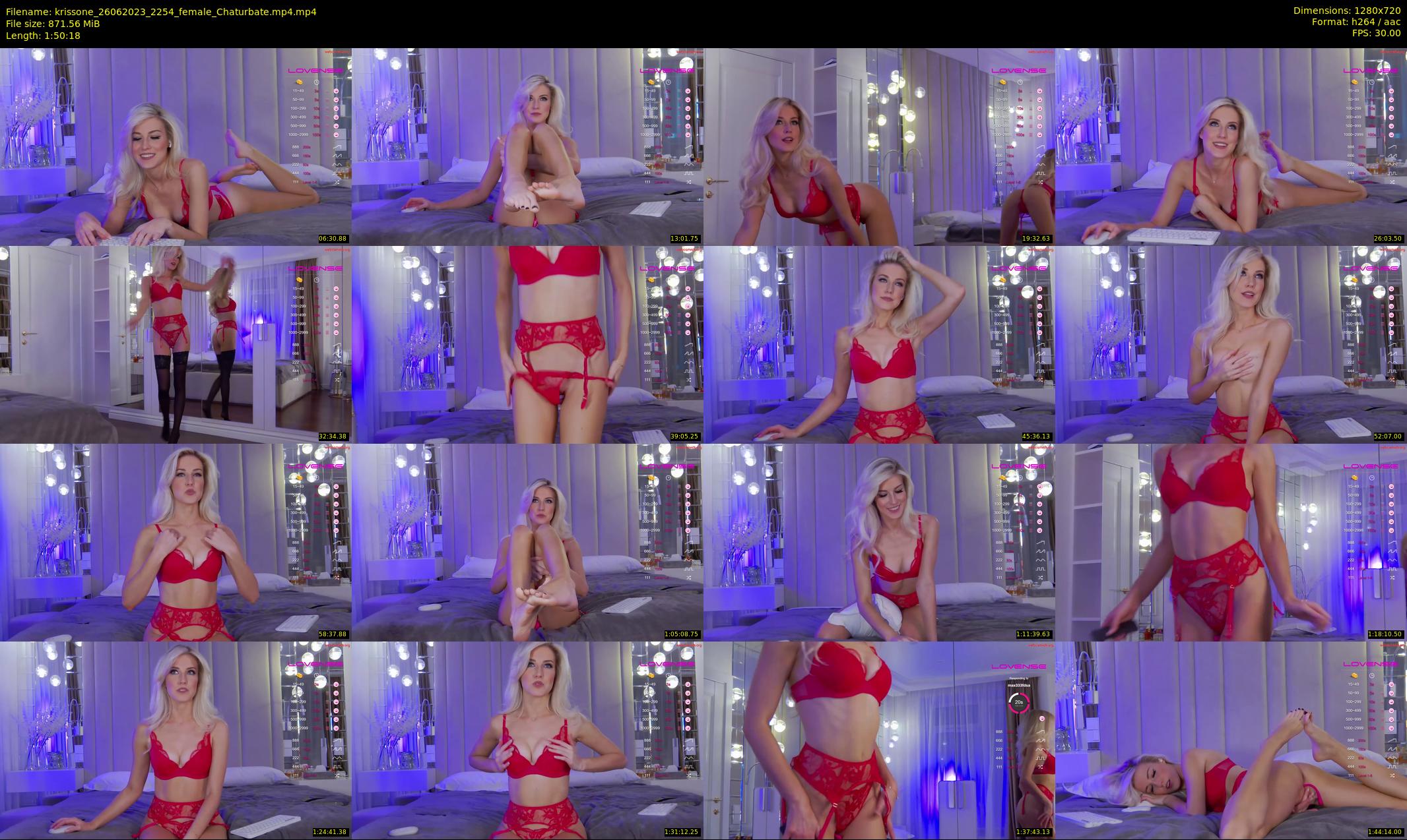 krissone — 111 minute Chaturbate female cam show recording, 720p, Jun 26, 2023