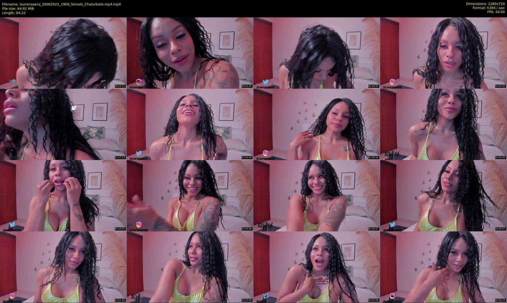 laurensaenz — 5 minute Chaturbate female cam show recording, 720p, Jun 26, 2023
