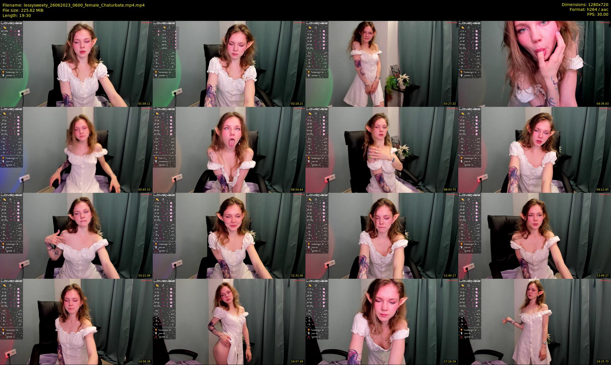 lessysweety — 20 minute Chaturbate female cam show recording, 720p, Jun 26, 2023
